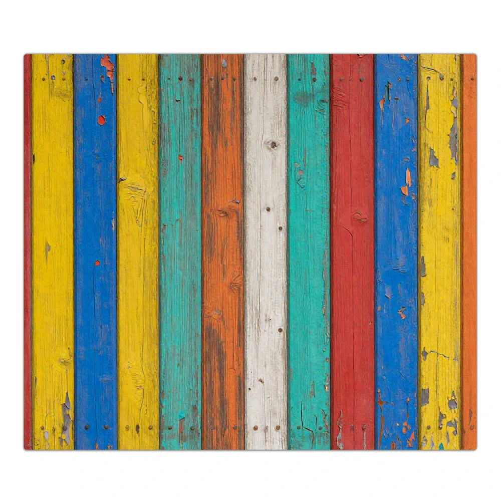 Skleněná ochranná deska za sporák a linku – Barevná prkna | 60 × 52 cm