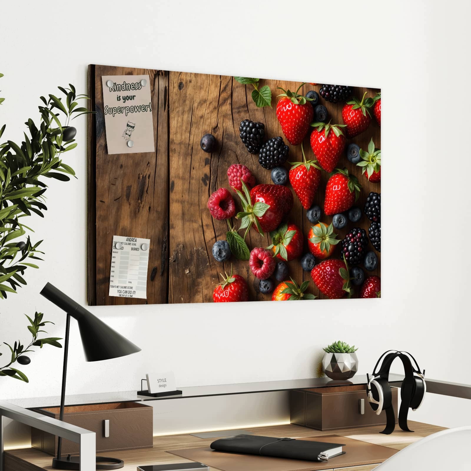 Magnetická tabule – obraz na zeď Svěží vytříbené bobule | 90 × 60 cm