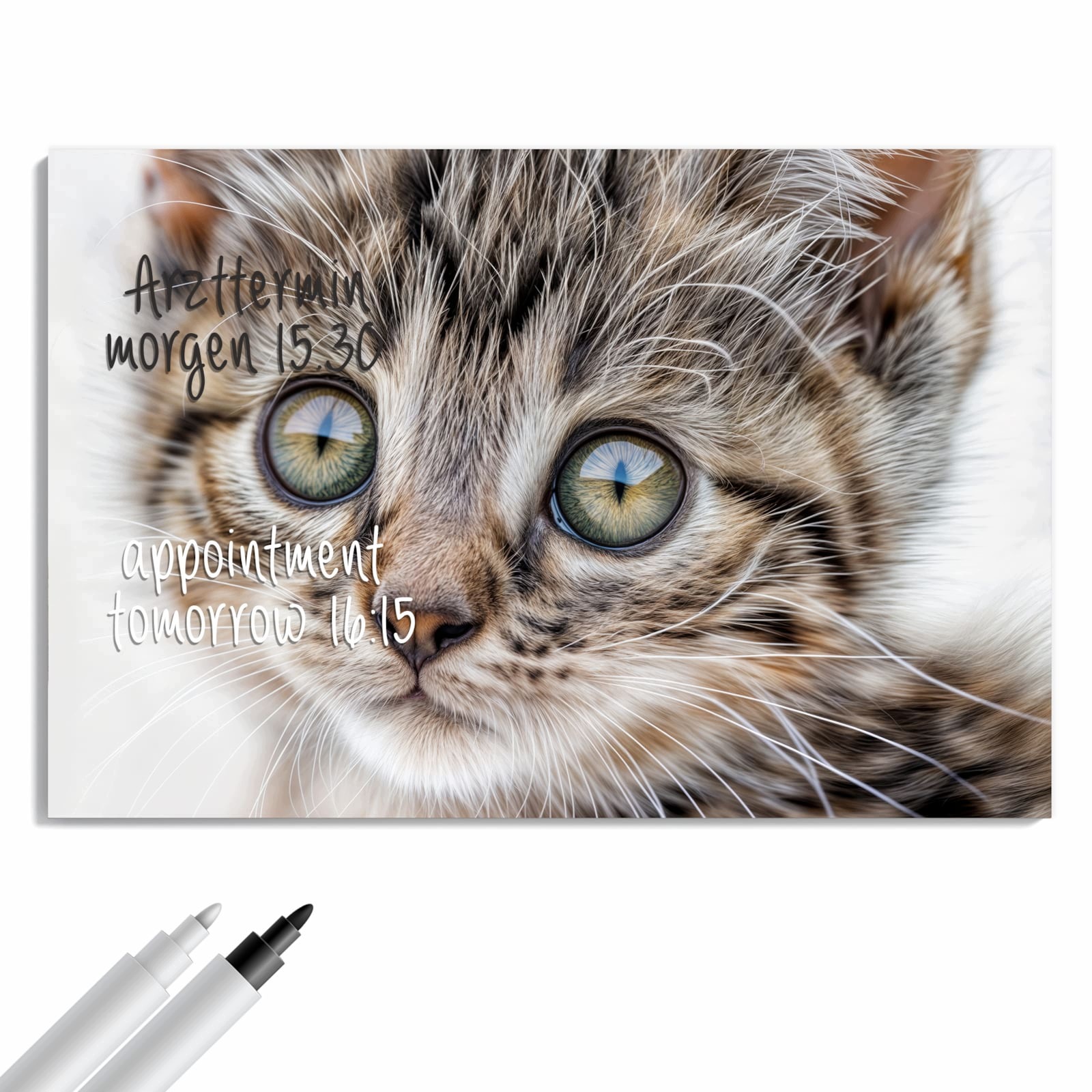 Magnetická tabule – obraz na zeď Zvědavé kotě | 90 × 60 cm