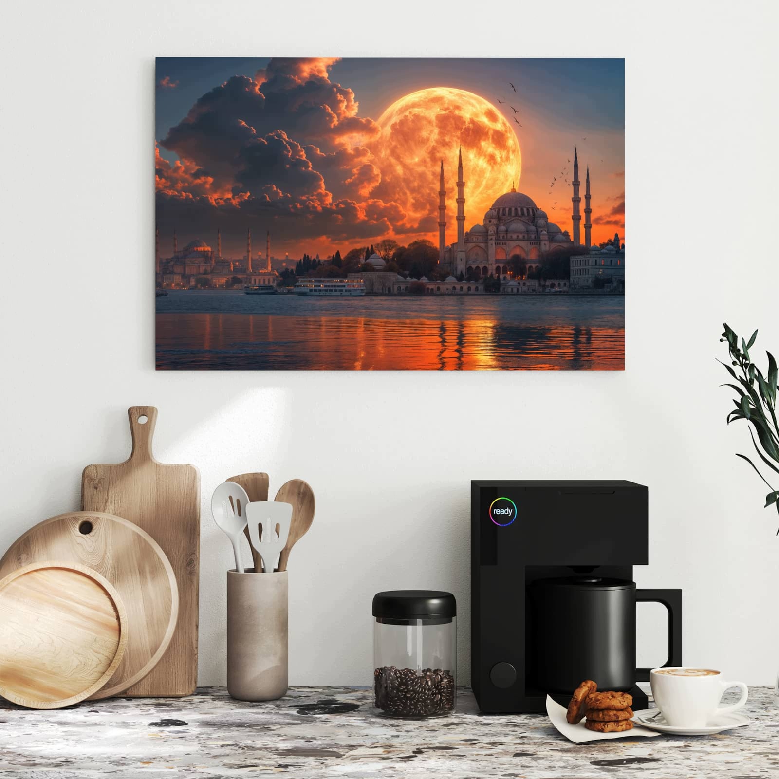 Magnetická tabule – obraz na zeď Měsíc nad Istanbulem | 60 × 40 cm