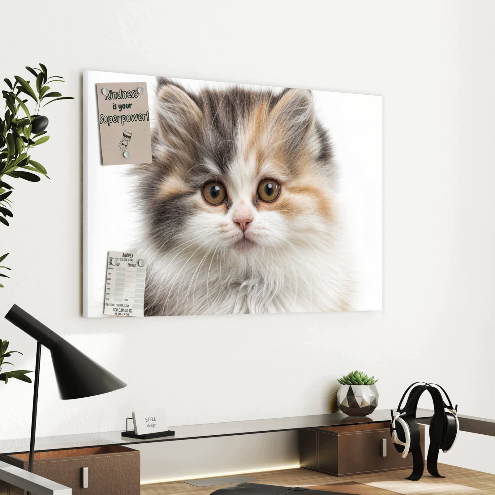 Magnetická tabule – obraz na zeď Chlupatá kočka | 60 × 40 cm