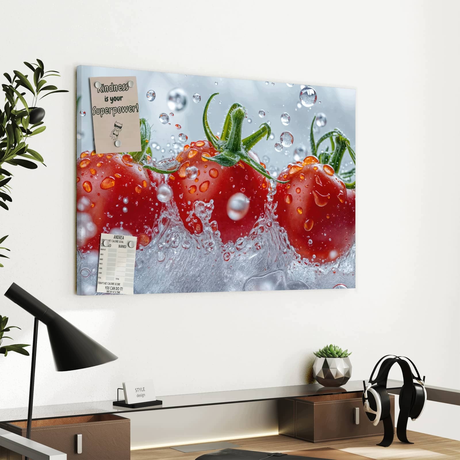 Magnetická tabule – obraz na zeď Rajčata ve vodě | 60 × 40 cm