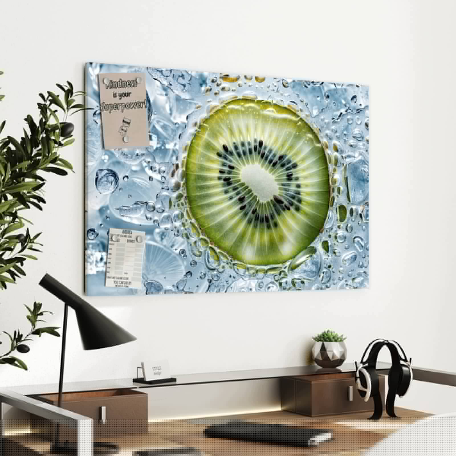 Magnetická tabule – obraz na zeď Jablka v dřevěné bedýnce | 90 × 60 cm