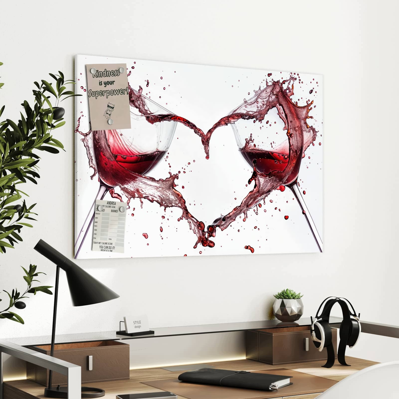Magnetická tabule – obraz na zeď Jablka v dřevěné bedýnce | 90 × 60 cm
