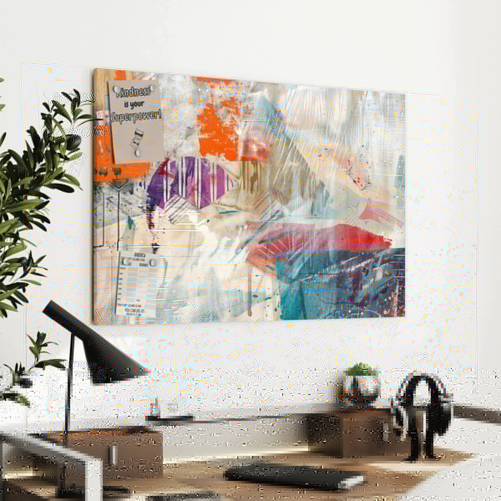 Magnetická tabule – obraz na zeď Moderní abstrakce | 90 × 60 cm