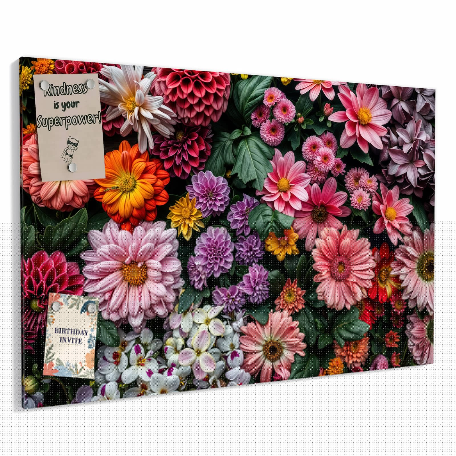 Magnetická tabule – obraz na zeď Květinová kompozice – motiv 2 | 90 × 60 cm