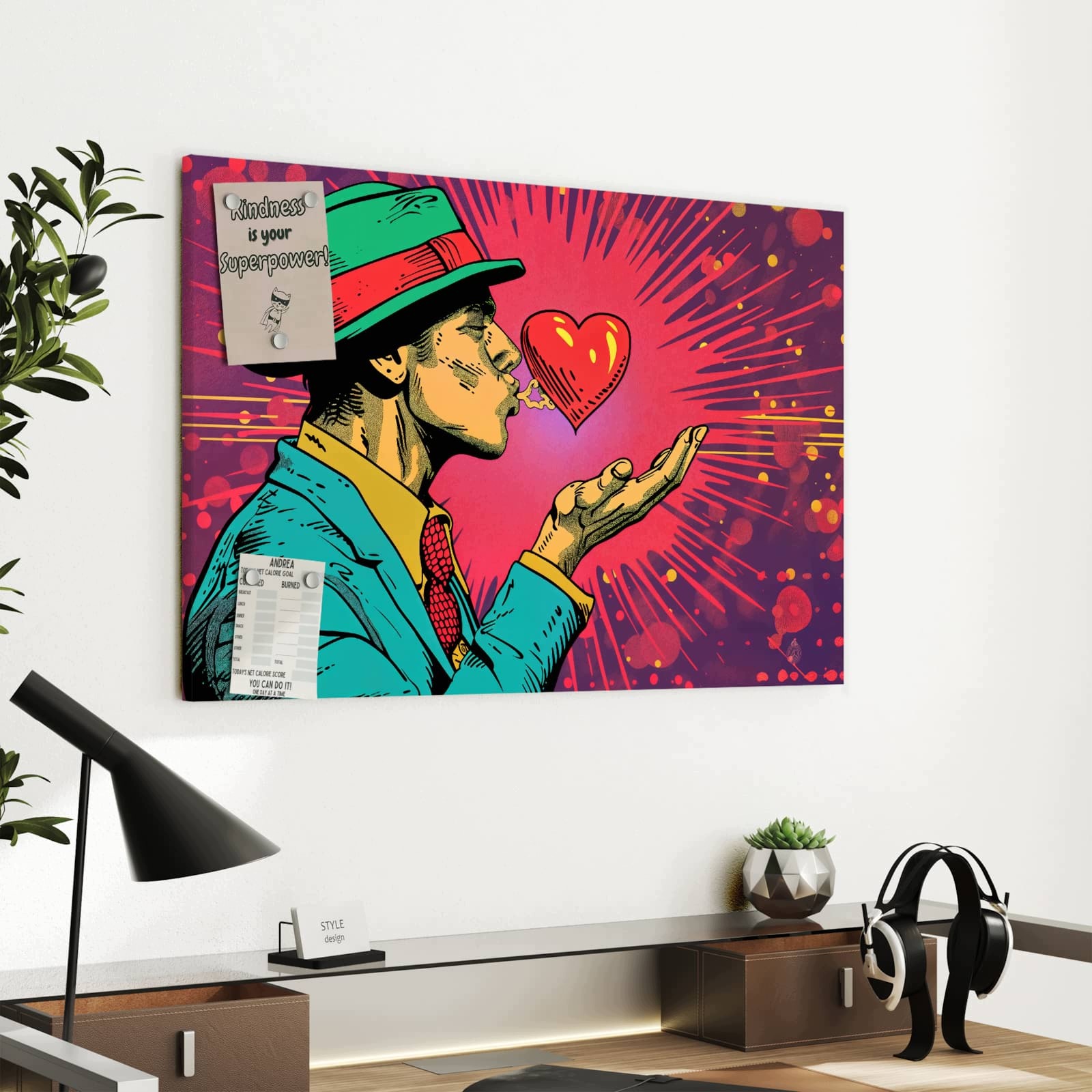 Magnetická tabule – obraz na zeď Polibek lásky | 60 × 40 cm