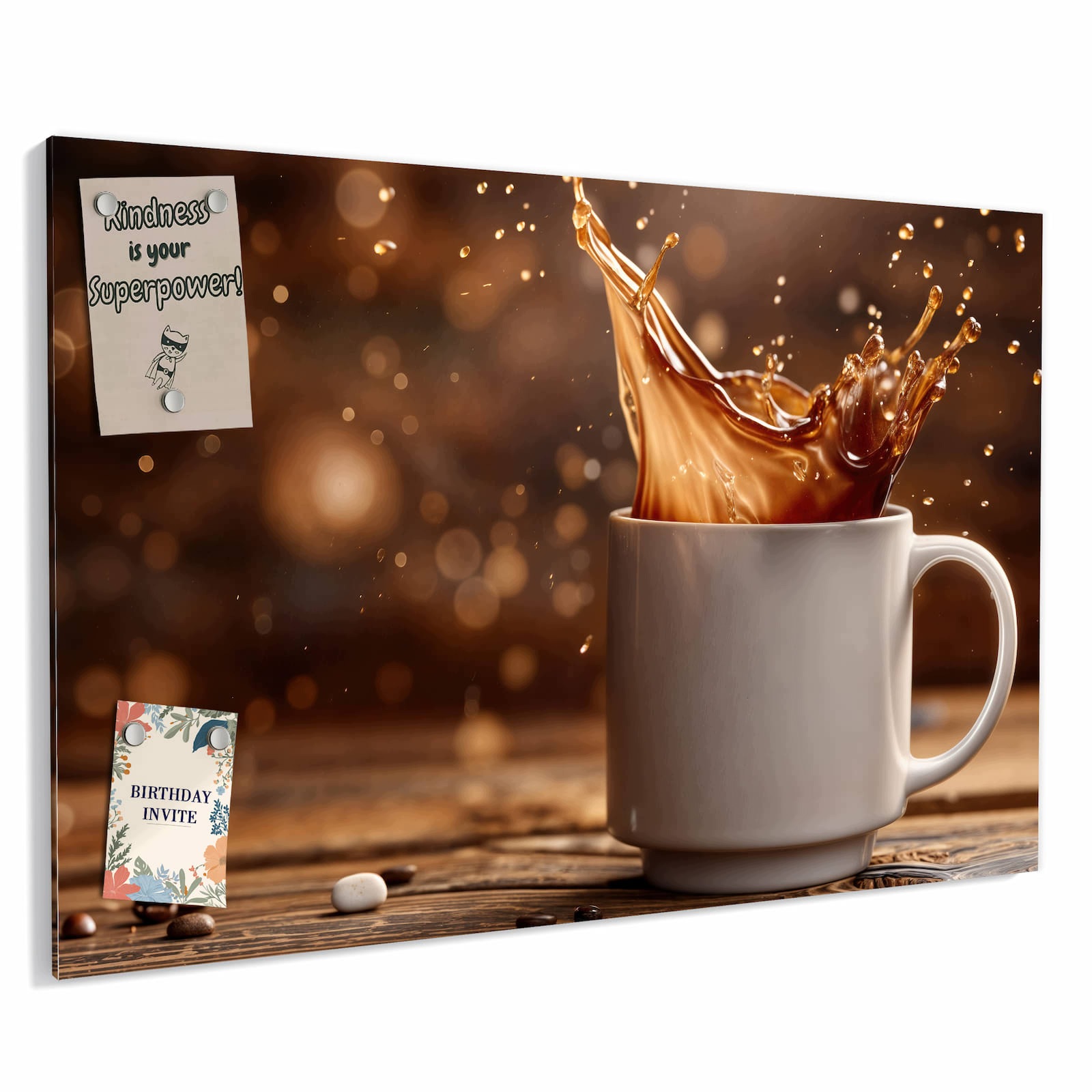 Magnetická tabule – obraz na zeď Barevné trojúhelníky | 60 × 40 cm