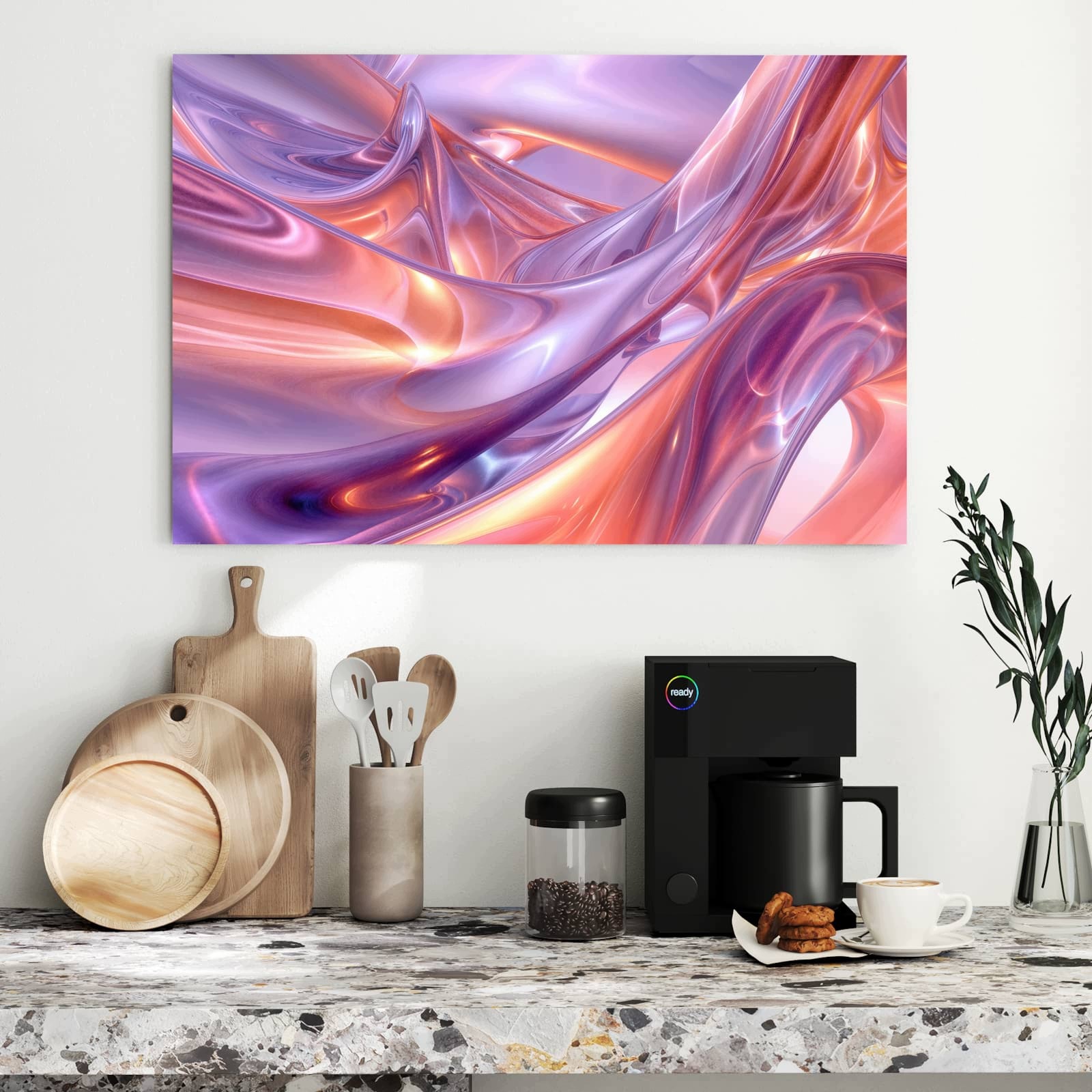 Magnetická tabule – obraz na zeď Abstraktní tvar vlny | 90 × 60 cm