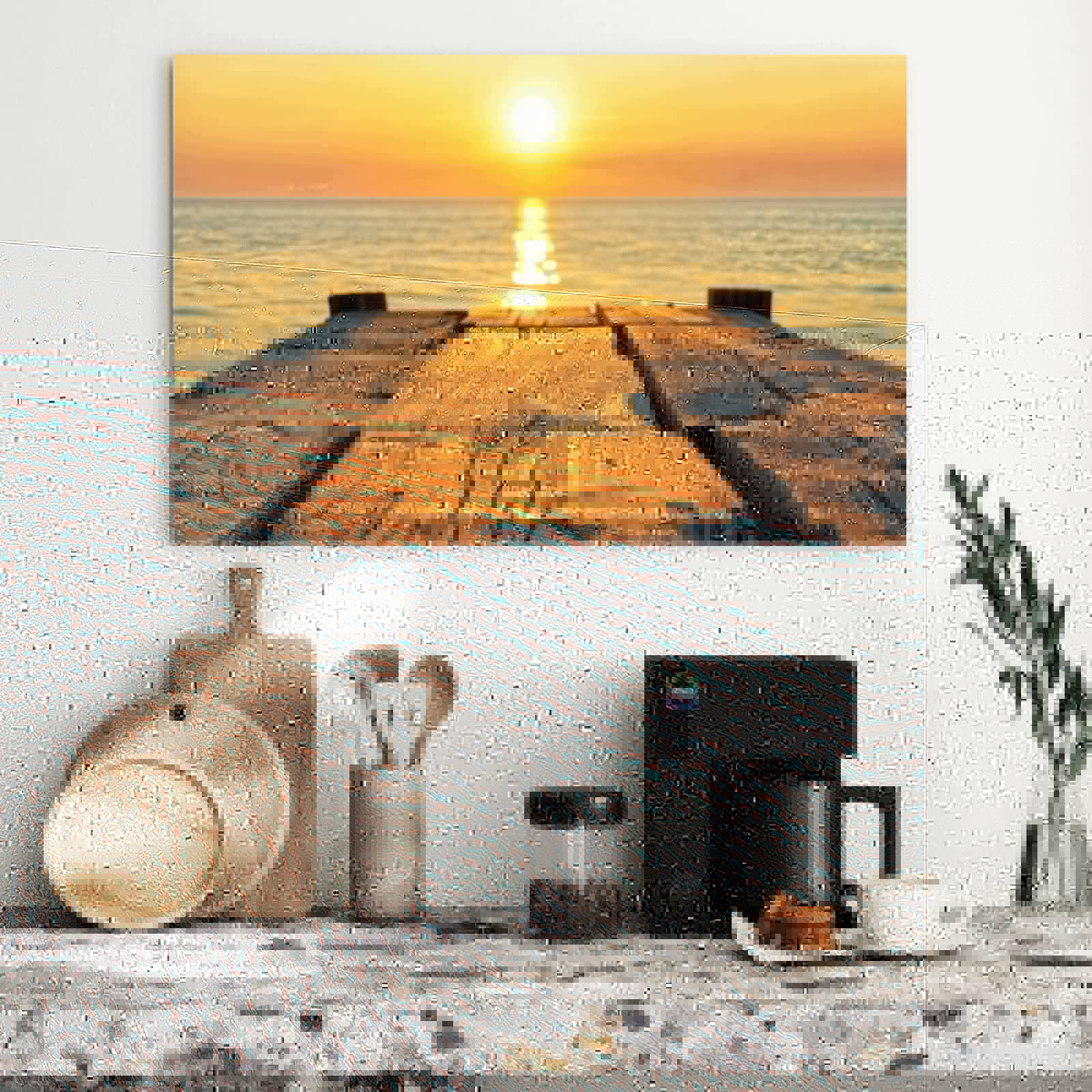 Magnetická tabule – obraz na zeď Západ slunce a moře | 90 × 60 cm