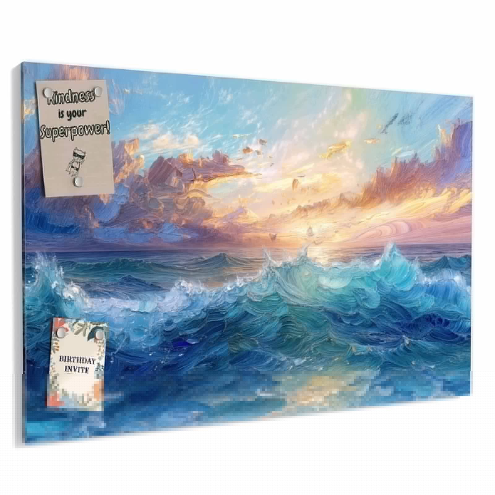 Magnetická tabule – obraz na zeď Barevné trojúhelníky | 90 × 60 cm