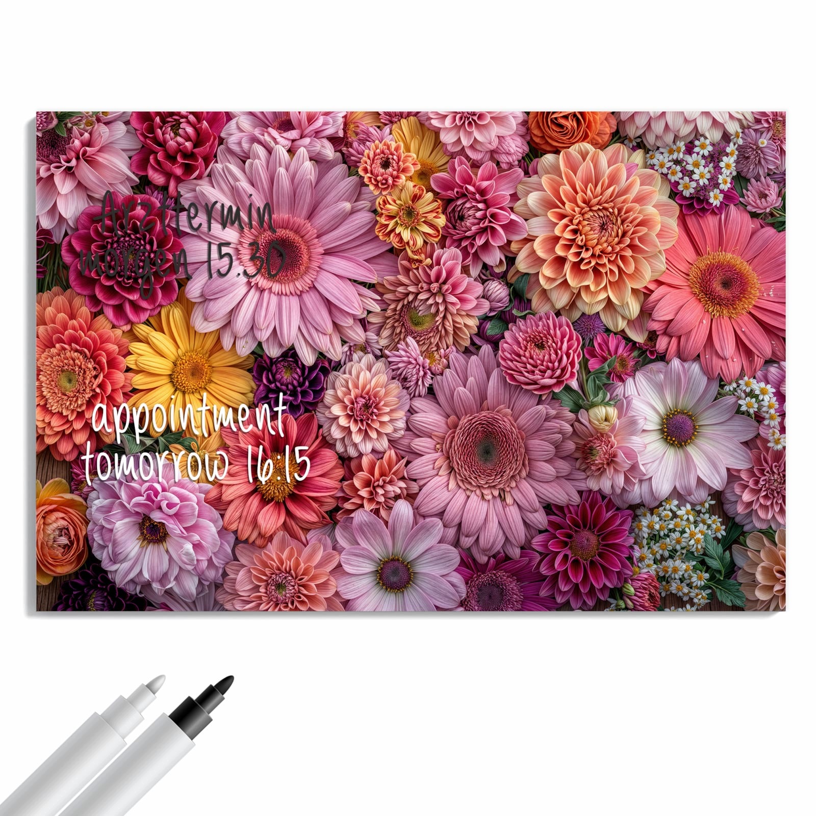 Magnetická tabule – obraz na zeď Barevná nádhera květin | 90 × 60 cm