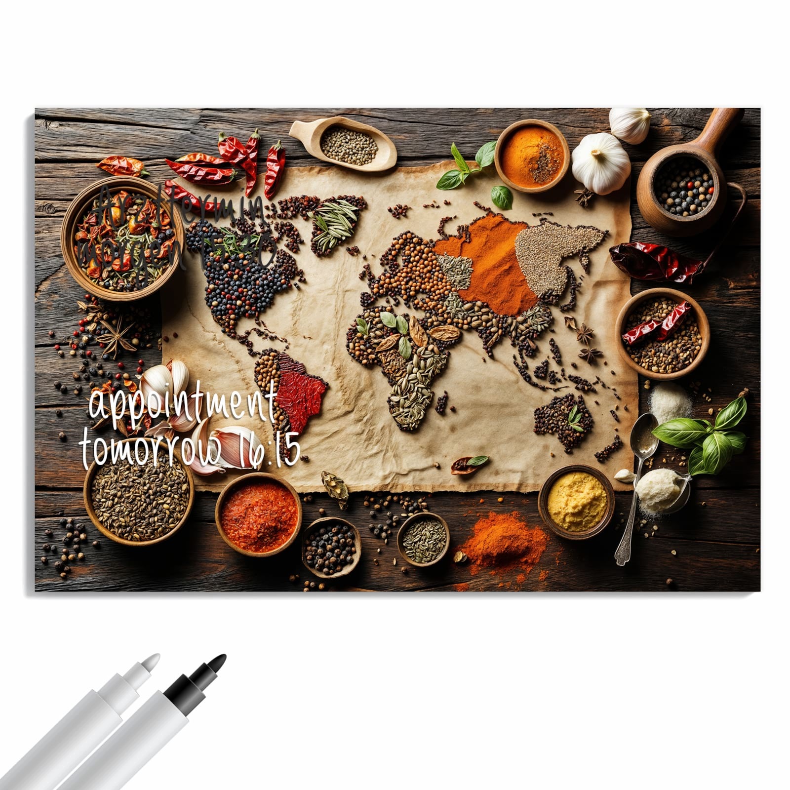 Magnetická tabule – obraz na zeď Mapa světa vintage | 60 × 40 cm