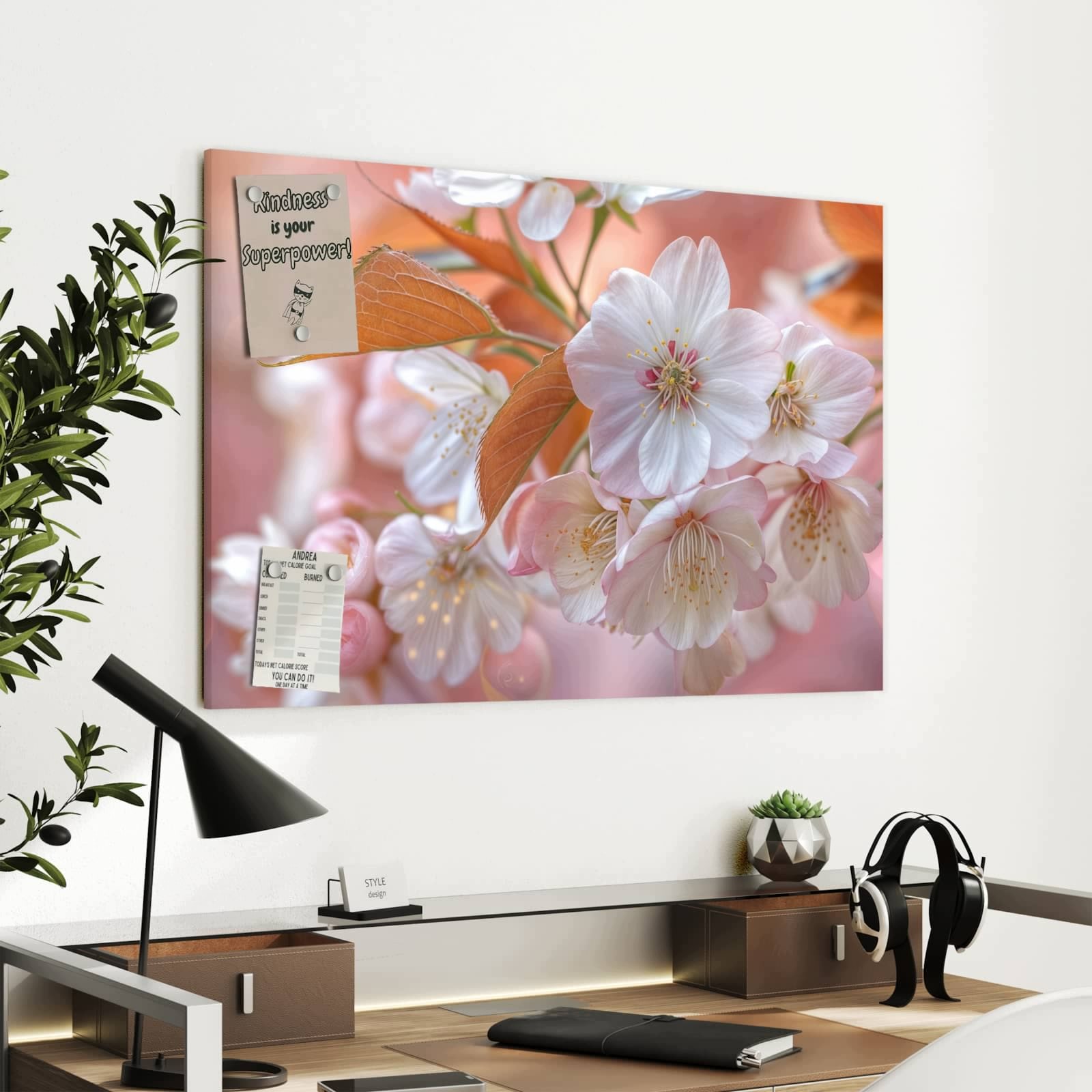 Magnetická tabule – obraz na zeď Kvetoucí cesta | 60 × 40 cm