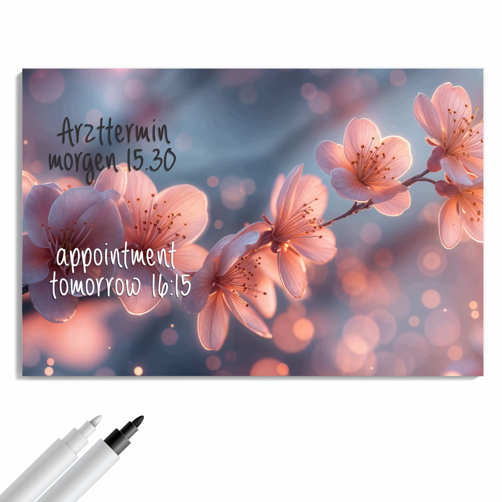 Magnetická tabule – obraz na zeď Kvetoucí větvička | 90 × 60 cm