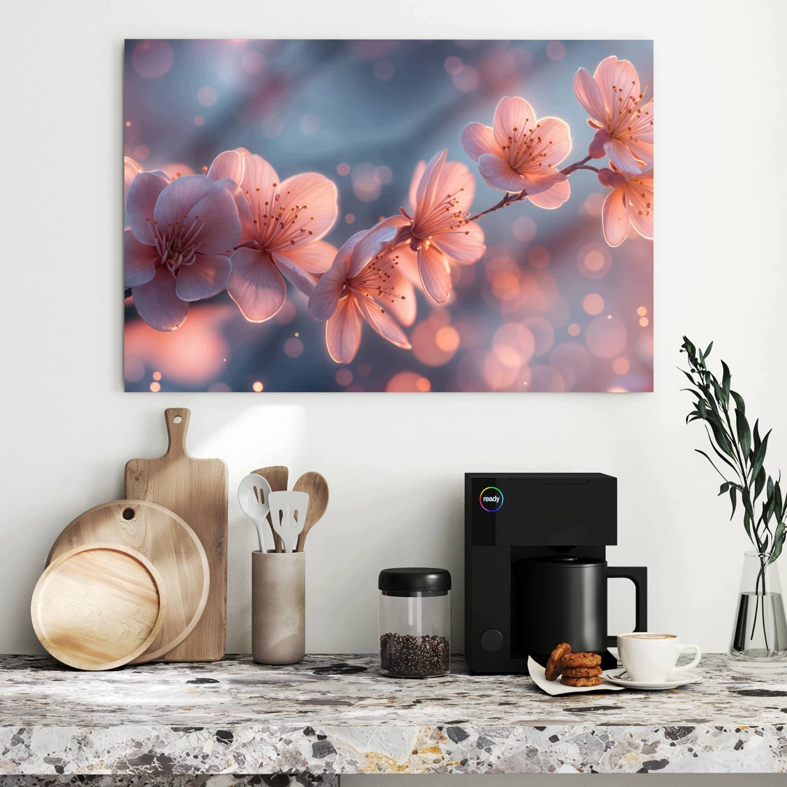 Magnetická tabule – obraz na zeď Kvetoucí větvička | 90 × 60 cm