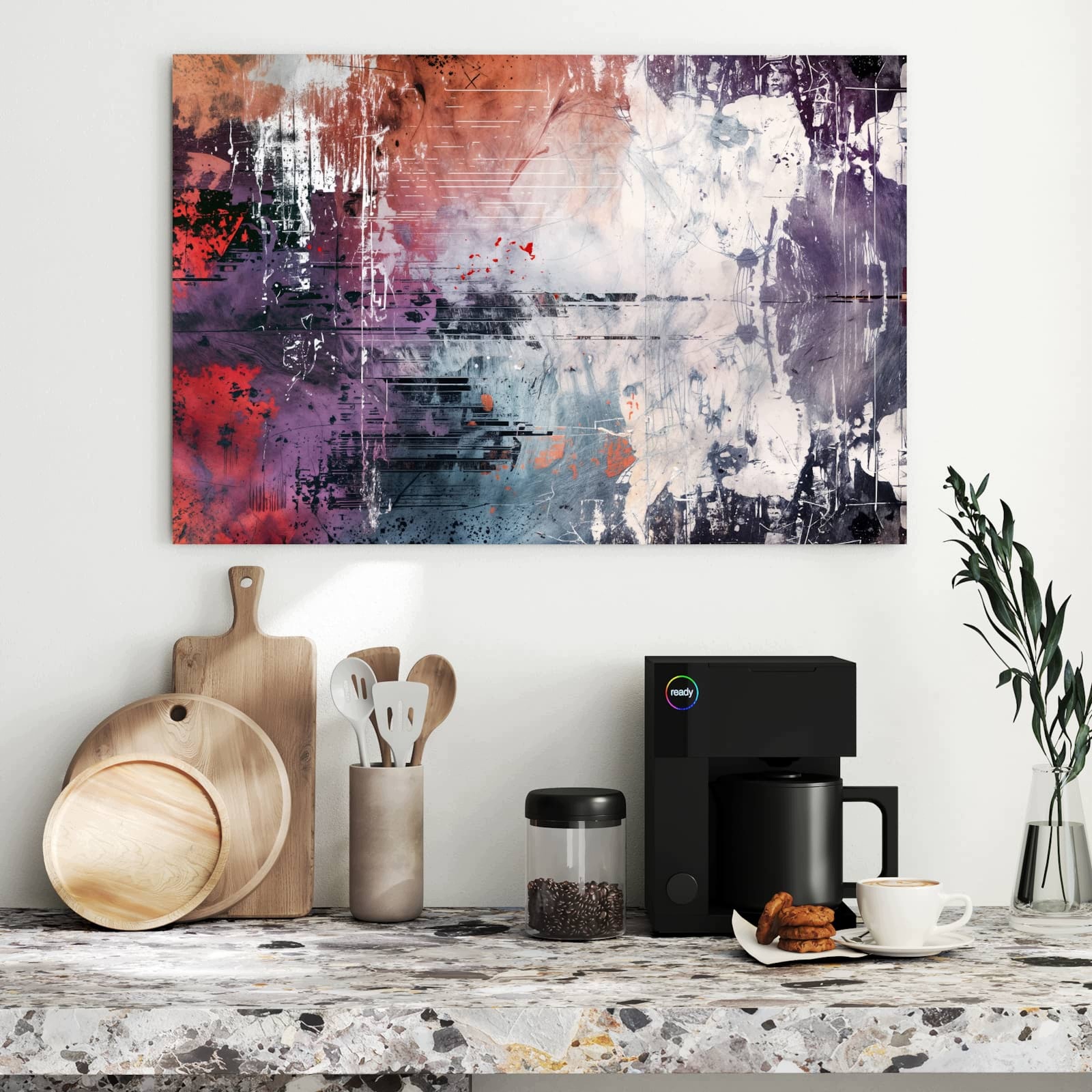 Magnetická tabule – obraz na zeď Abstraktní umění kompozice | 90 × 60 cm