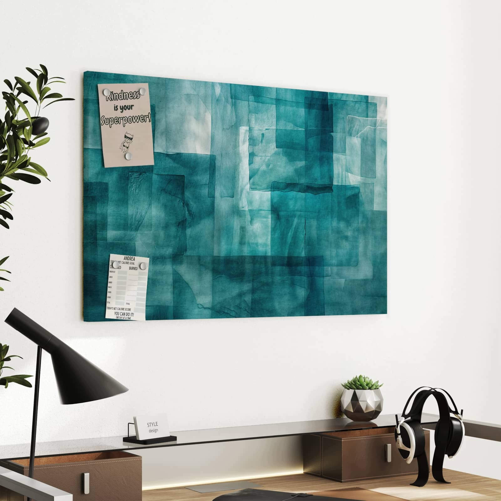 Magnetická tabule – obraz na zeď Abstraktní tvary | 60 × 40 cm