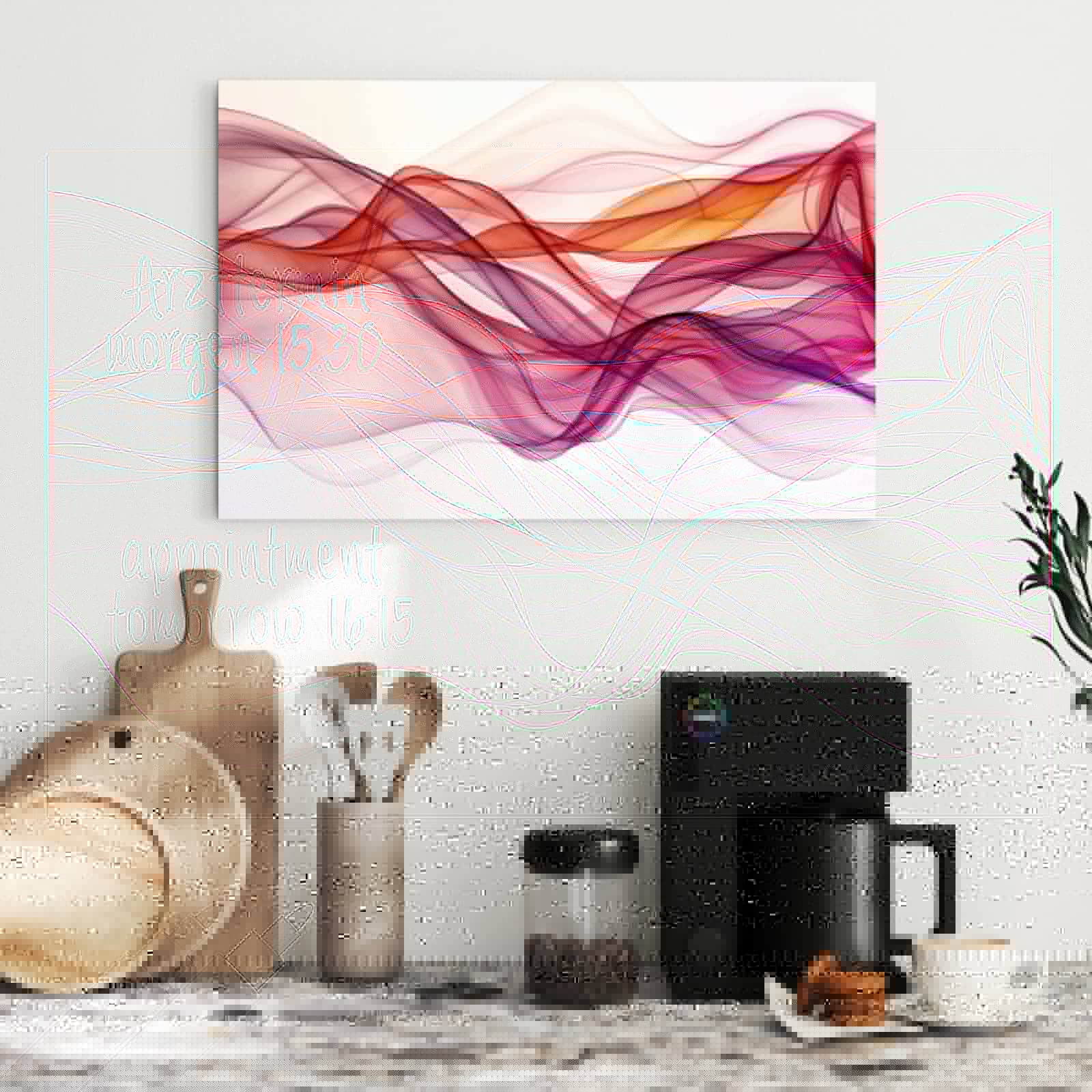 Magnetická tabule – obraz na zeď Barevný závěs | 60 × 40 cm