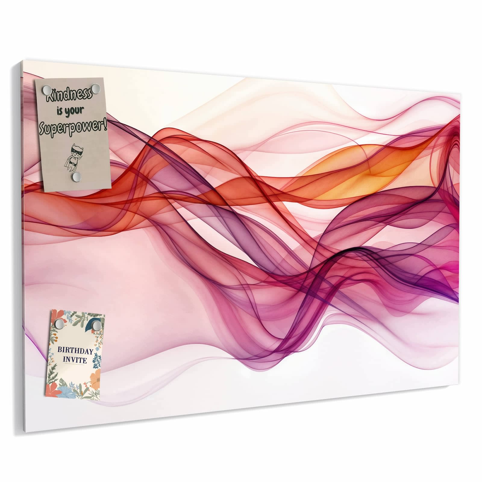 Magnetická tabule – obraz na zeď Barevný závěs | 60 × 40 cm