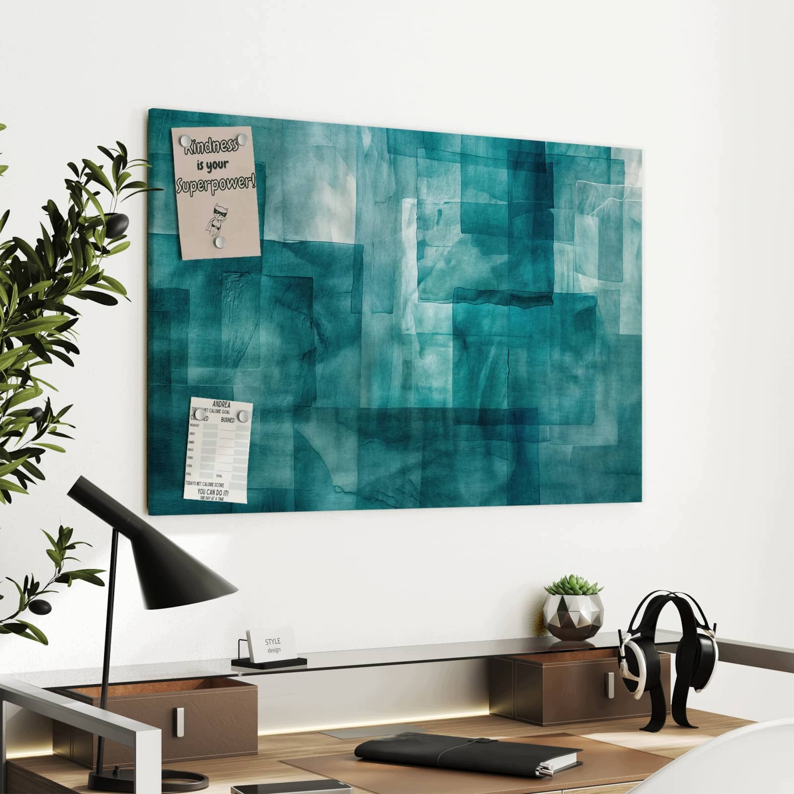 Magnetická tabule – obraz na zeď Abstraktní tvary | 90 × 60 cm