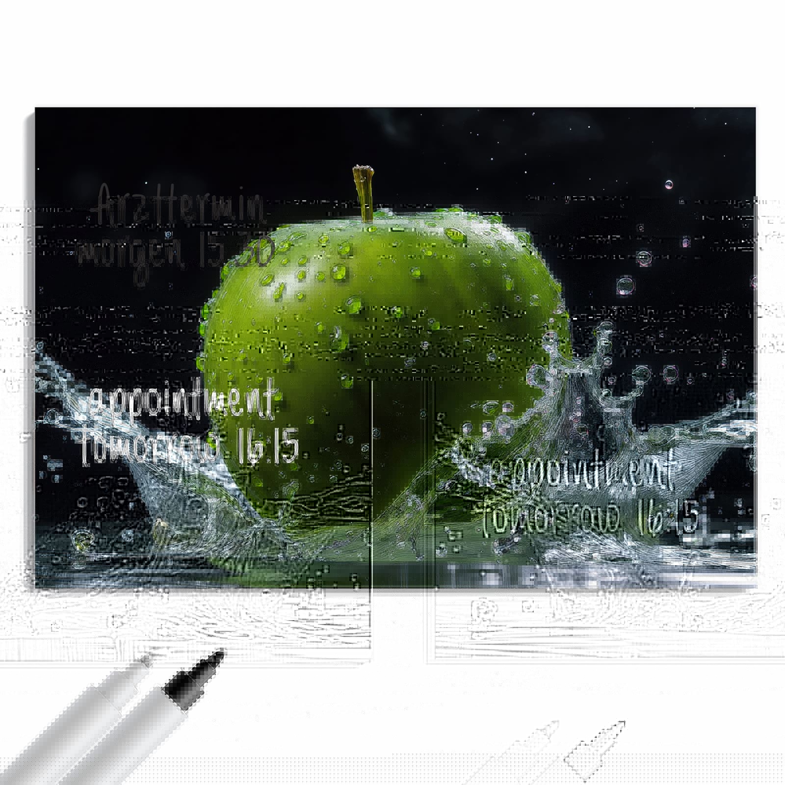 Magnetická tabule – obraz na zeď Jablko ve vodě | 60 × 40 cm