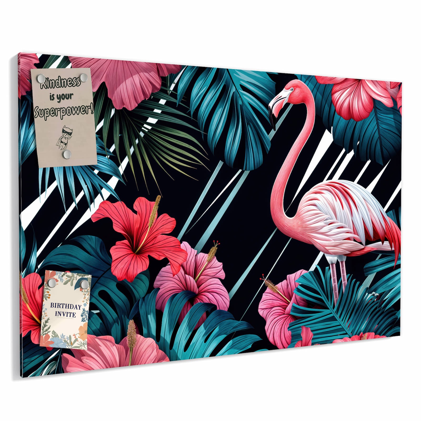 Magnetická tabule – obraz na zeď Plameňák ráj | 60 × 40 cm