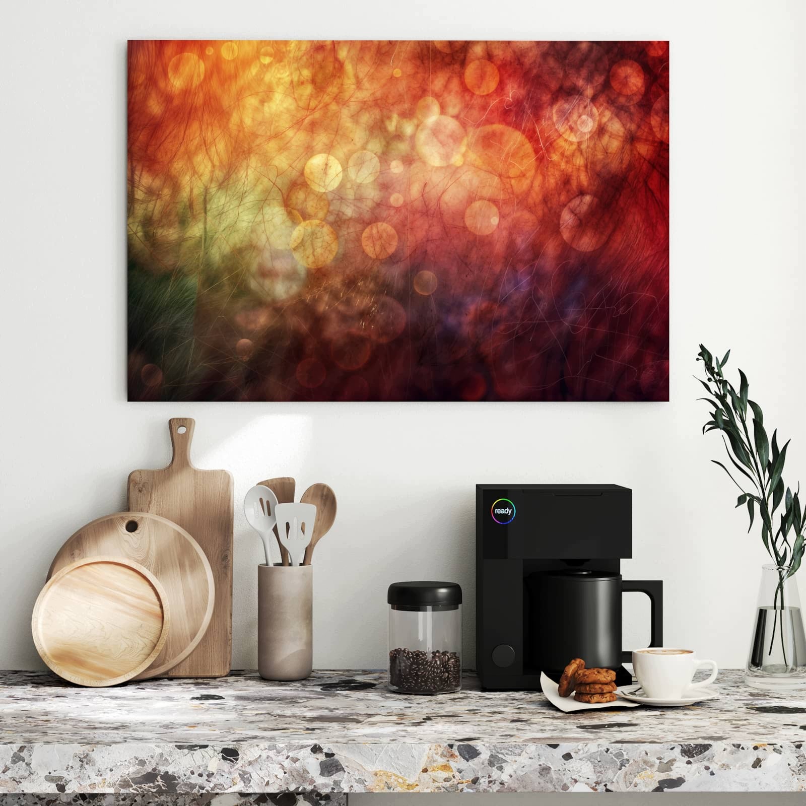 Magnetická tabule – obraz na zeď Pastelová směs šupin | 60 × 40 cm