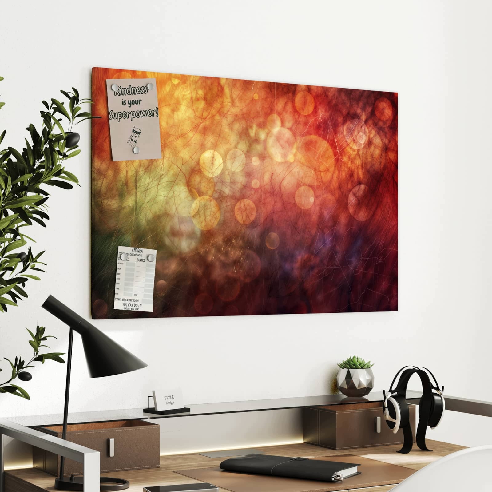 Magnetická tabule – obraz na zeď Pastelová směs šupin | 60 × 40 cm