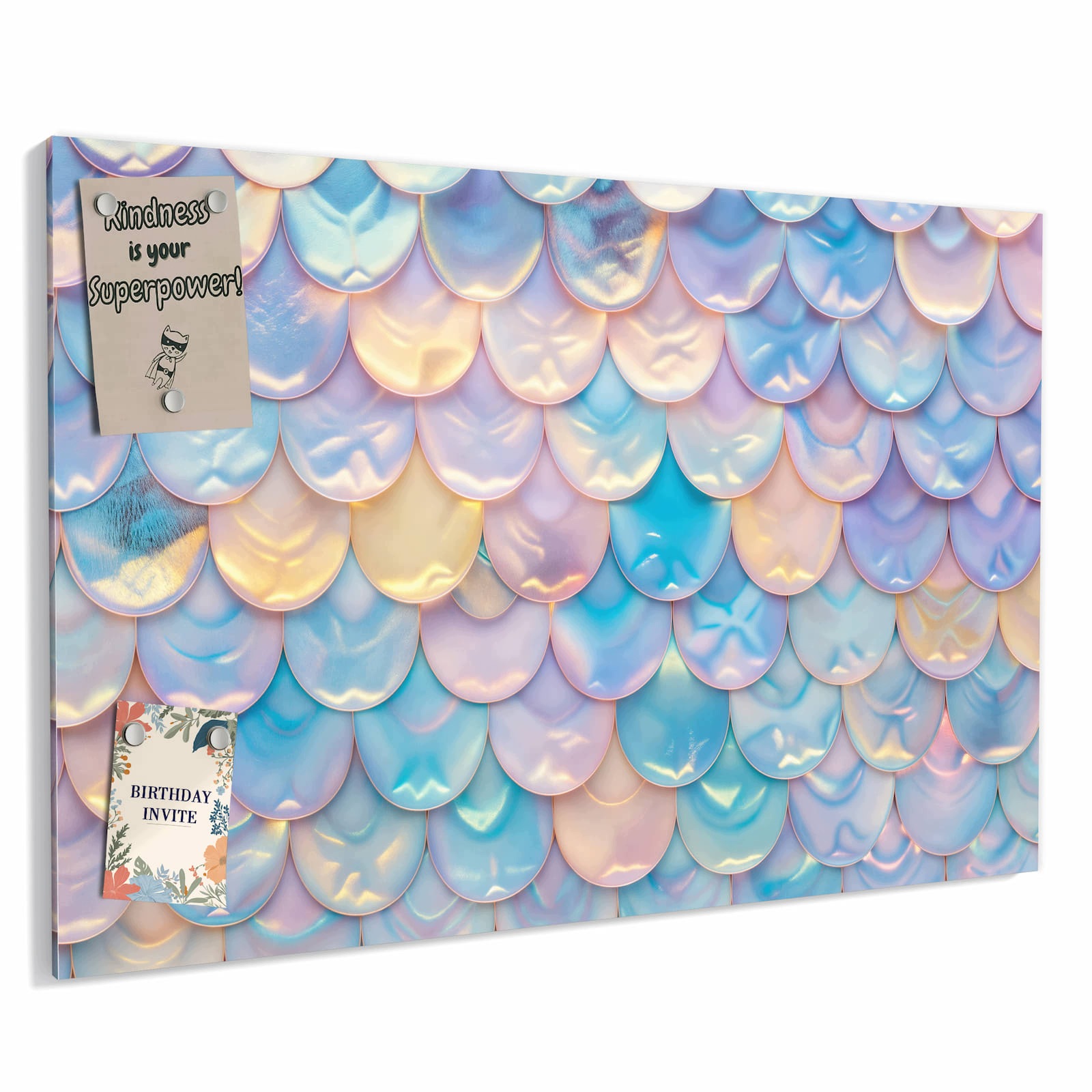 Magnetická tabule – obraz na zeď Pastelová směs šupin | 60 × 40 cm
