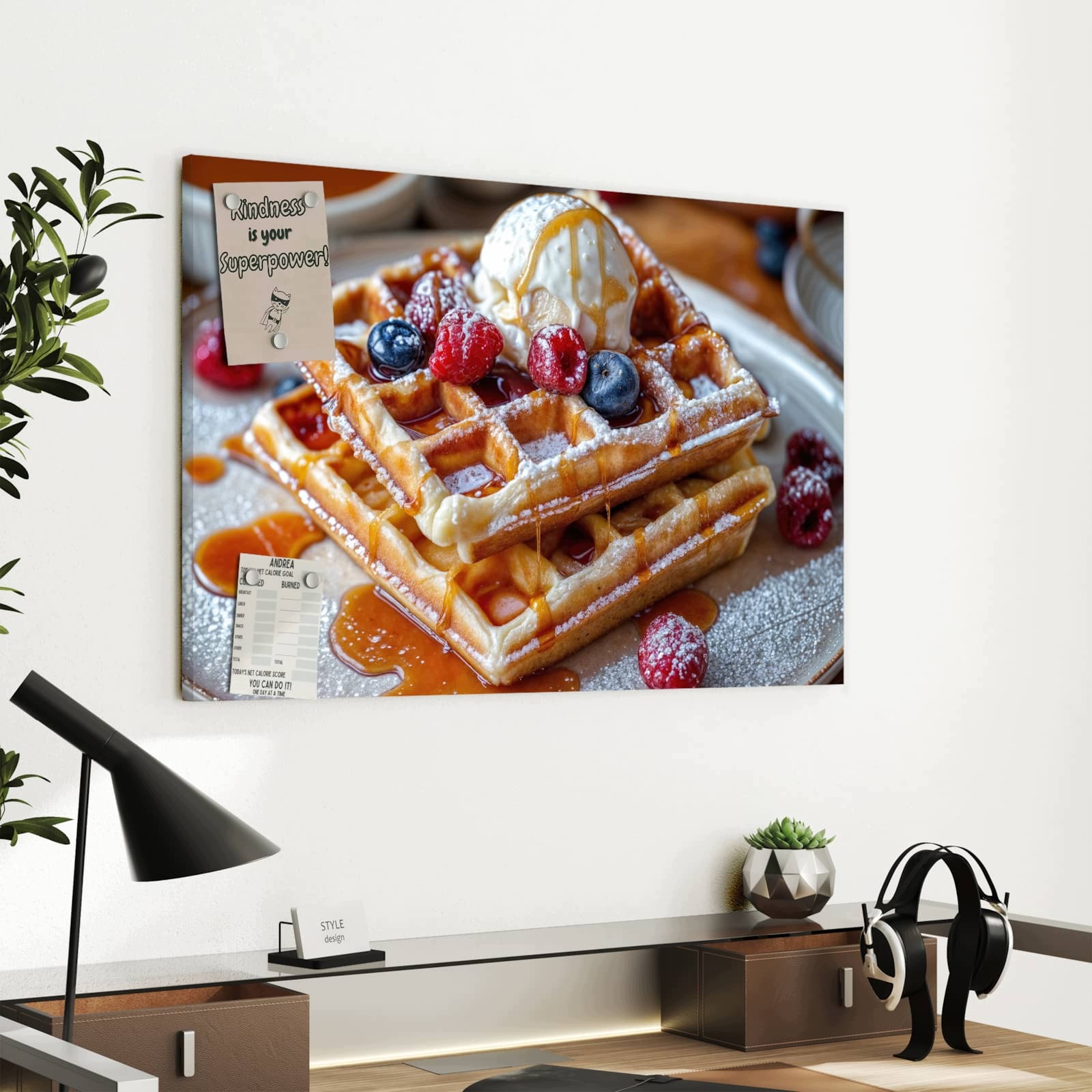 Magnetická tabule – obraz na zeď Belgické vafle | 60 × 40 cm