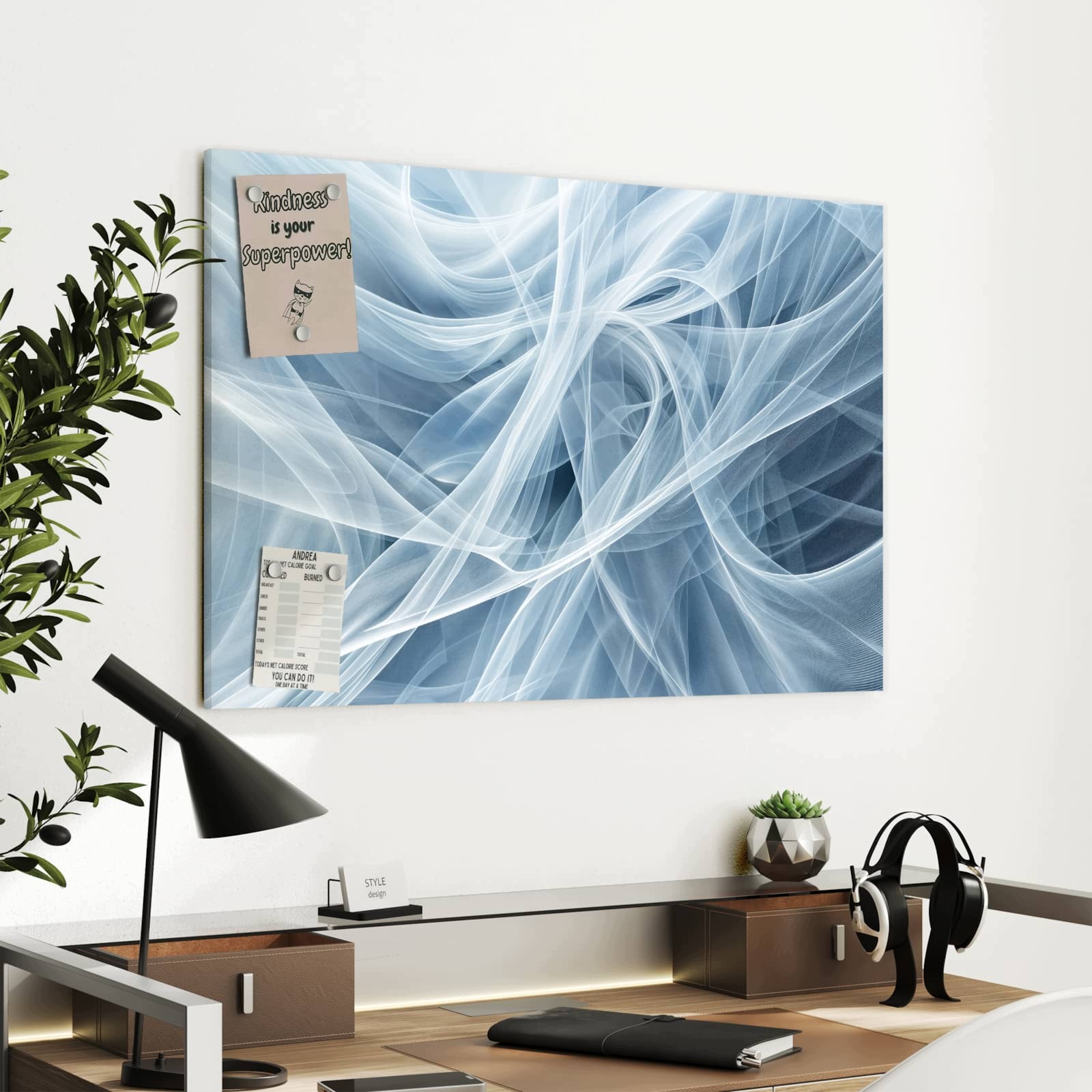 Magnetická tabule – obraz na zeď Průhledný závěs | 90 × 60 cm