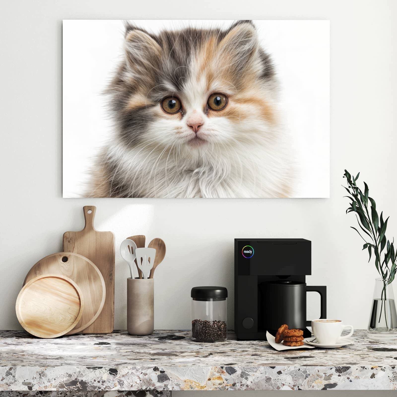 Magnetická tabule – obraz na zeď Chlupatá kočka | 90 × 60 cm