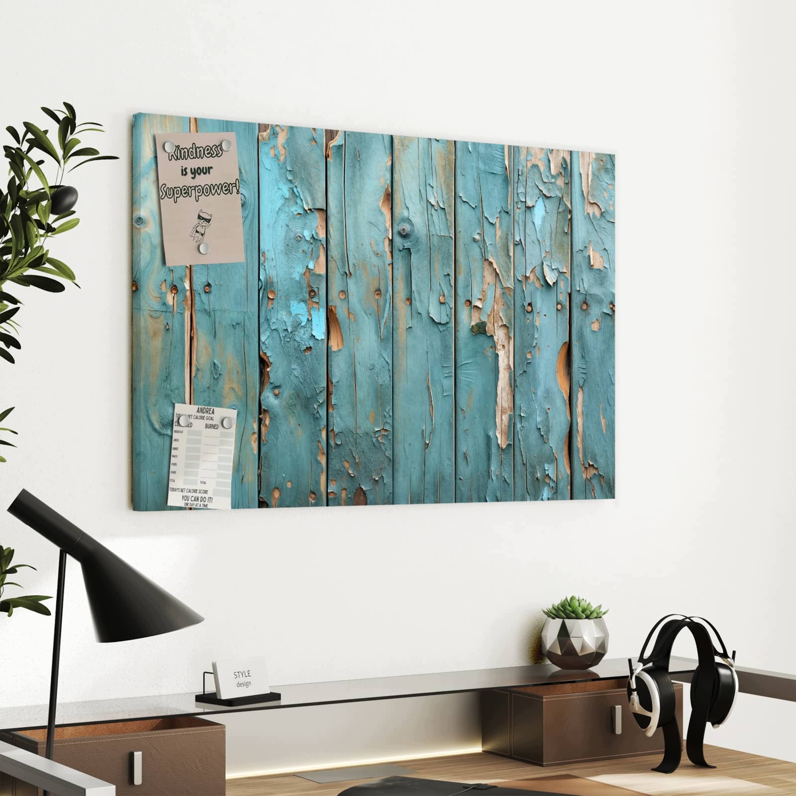 Magnetická tabule – obraz na zeď Odlupující se prkna | 60 × 40 cm