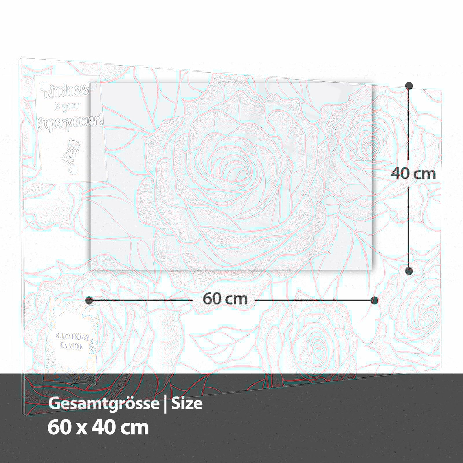 Magnetická tabule – obraz na zeď Plameňáci a květiny | 60 × 40 cm