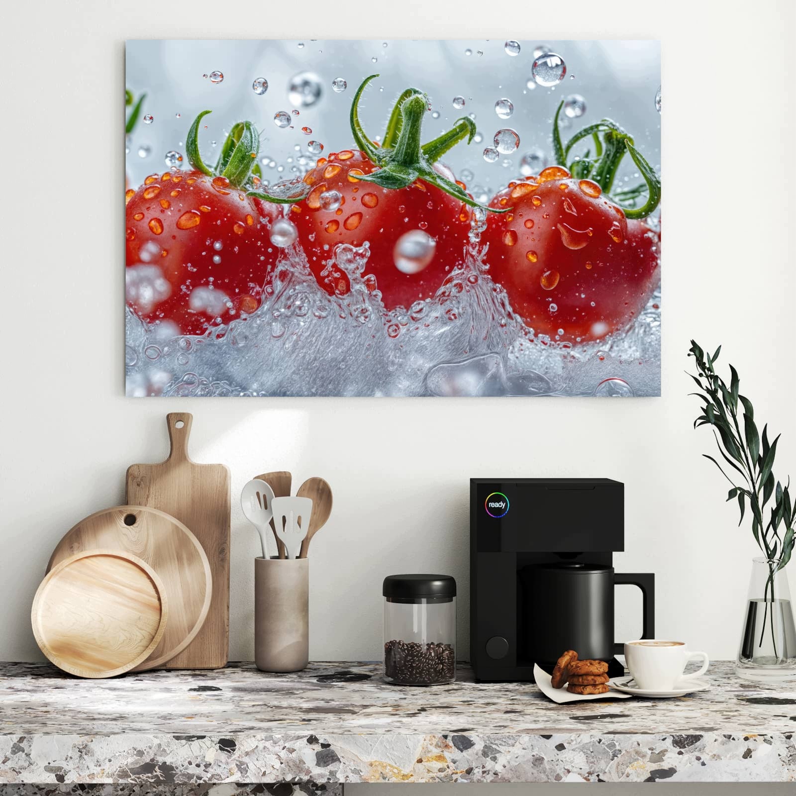 Magnetická tabule – obraz na zeď Rajčata ve vodě | 90 × 60 cm