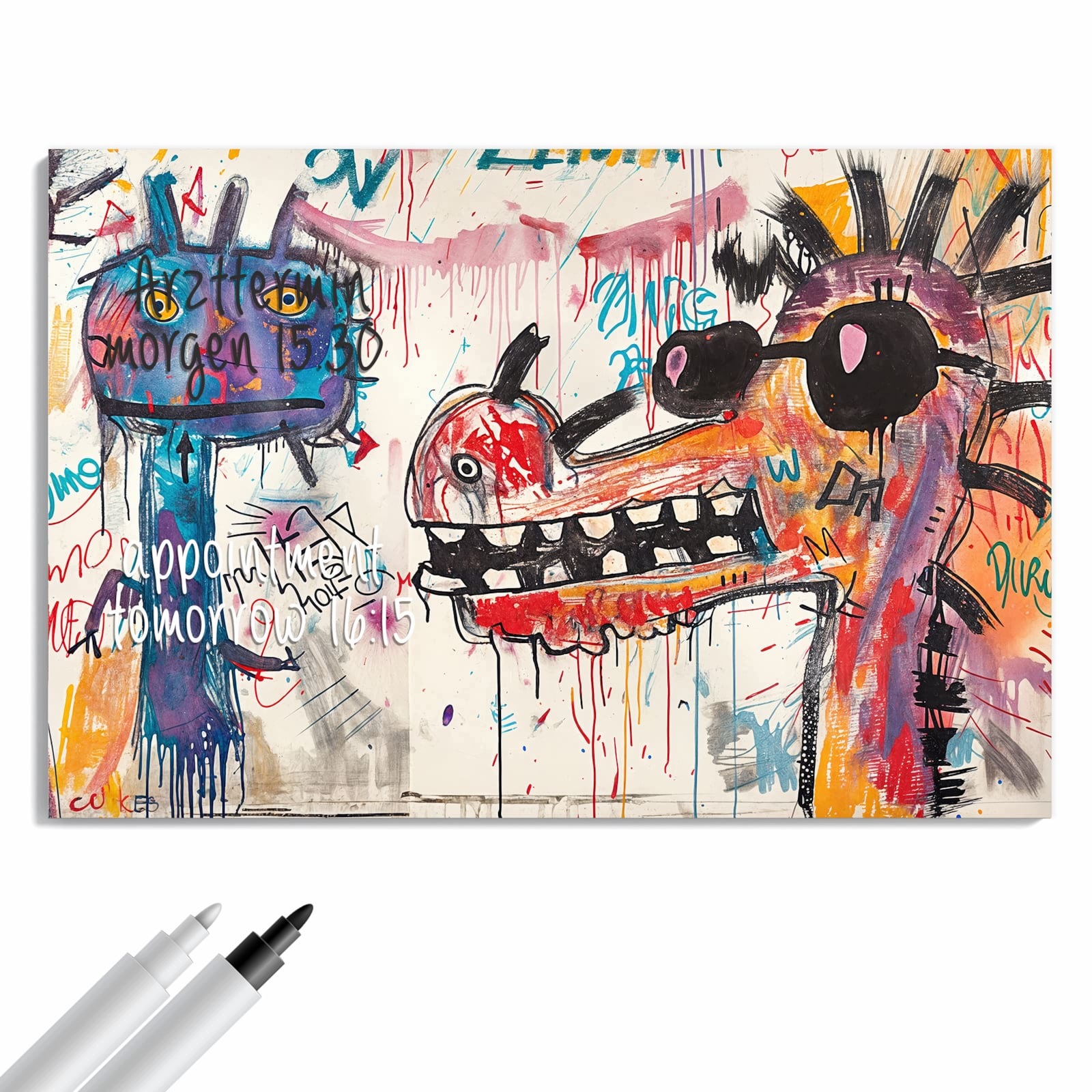Magnetická tabule – obraz na zeď Kreativní graffiti | 90 × 60 cm