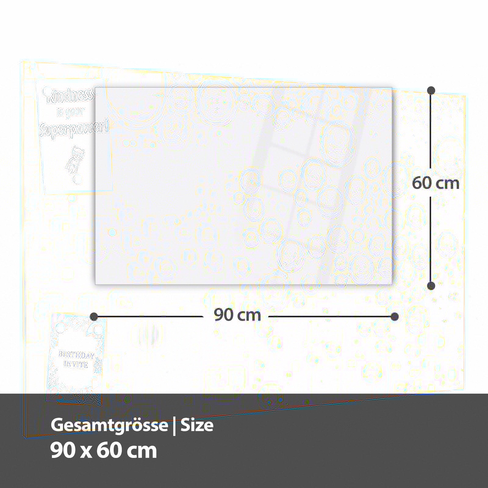 Magnetická tabule – obraz na zeď Květinová louka při západu slunce | 90 × 60 cm