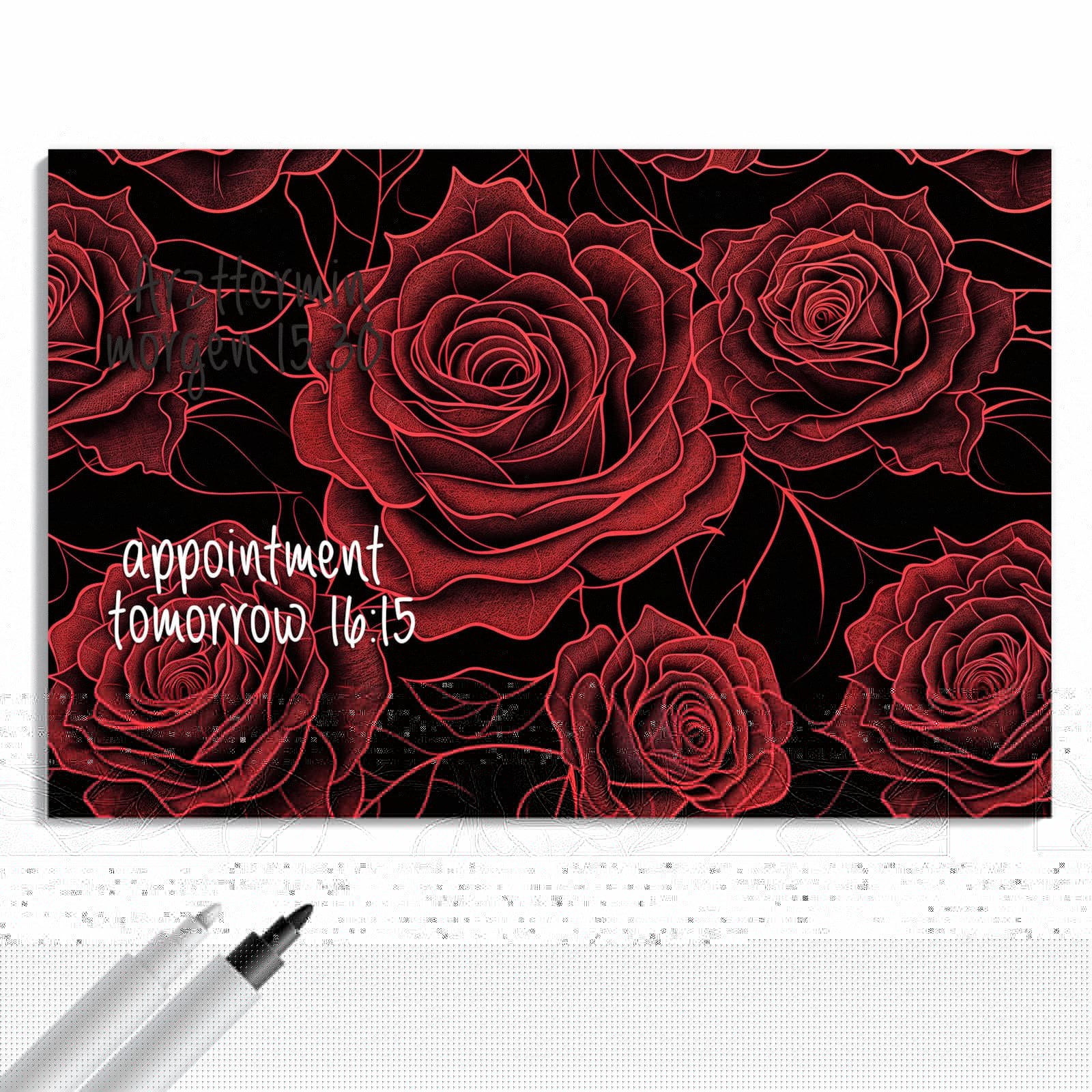 Magnetická tabule – obraz na zeď Květinová louka při západu slunce | 90 × 60 cm