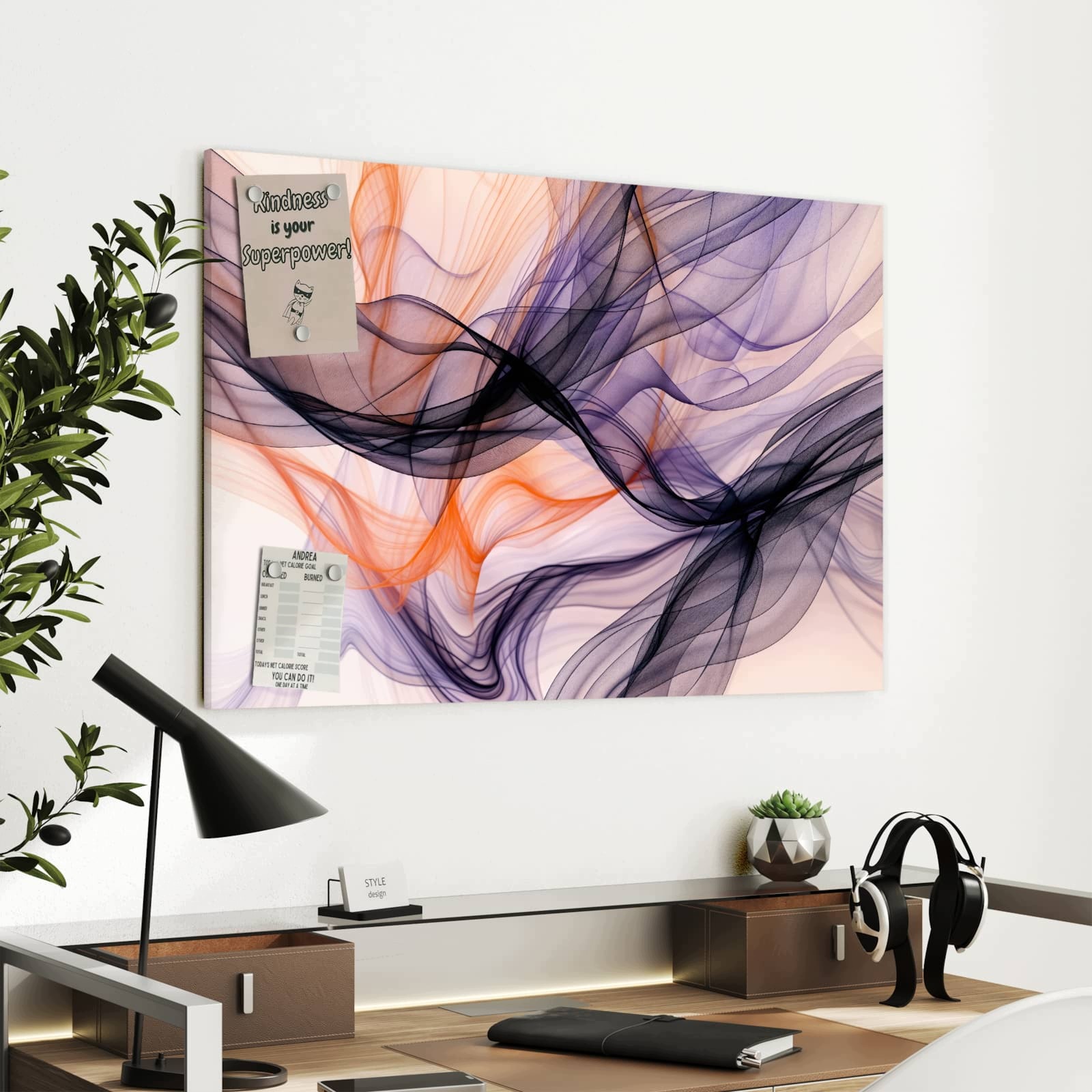 Magnetická tabule – obraz na zeď Abstraktní pohyb | 90 × 60 cm