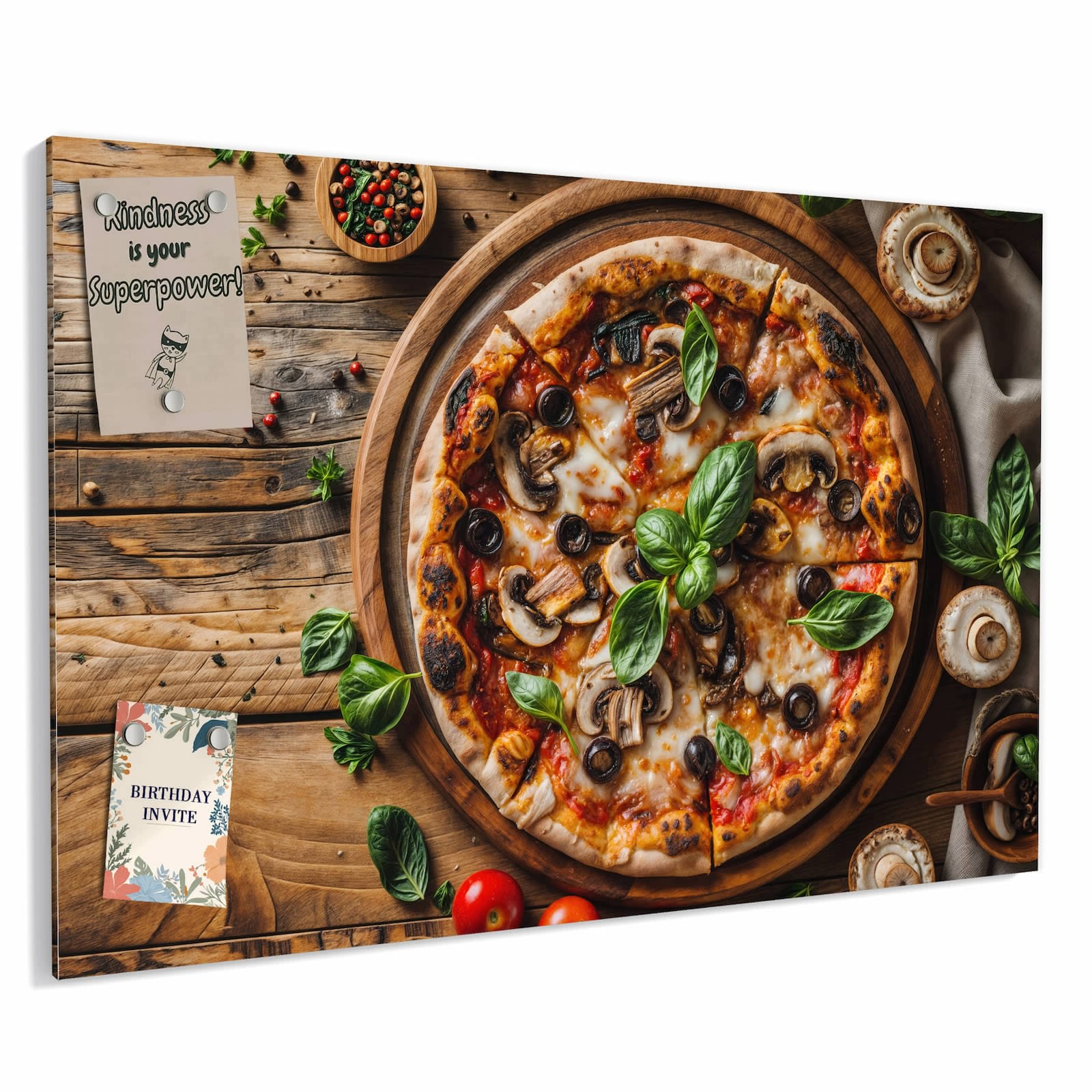 Magnetická tabule – obraz na zeď Jahoda ve vodě | 90 × 60 cm