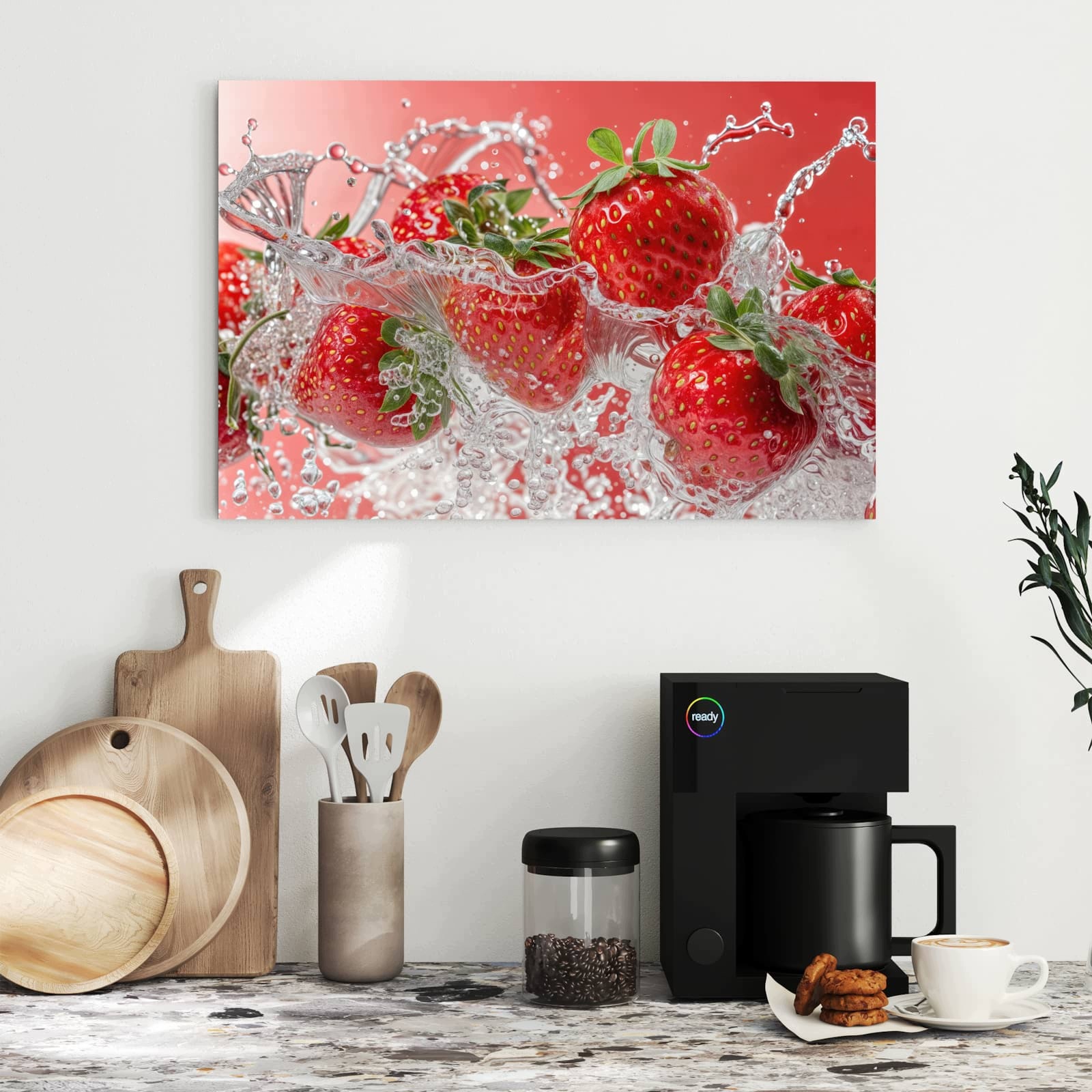 Magnetická tabule – obraz na zeď Cákance jahod | 60 × 40 cm