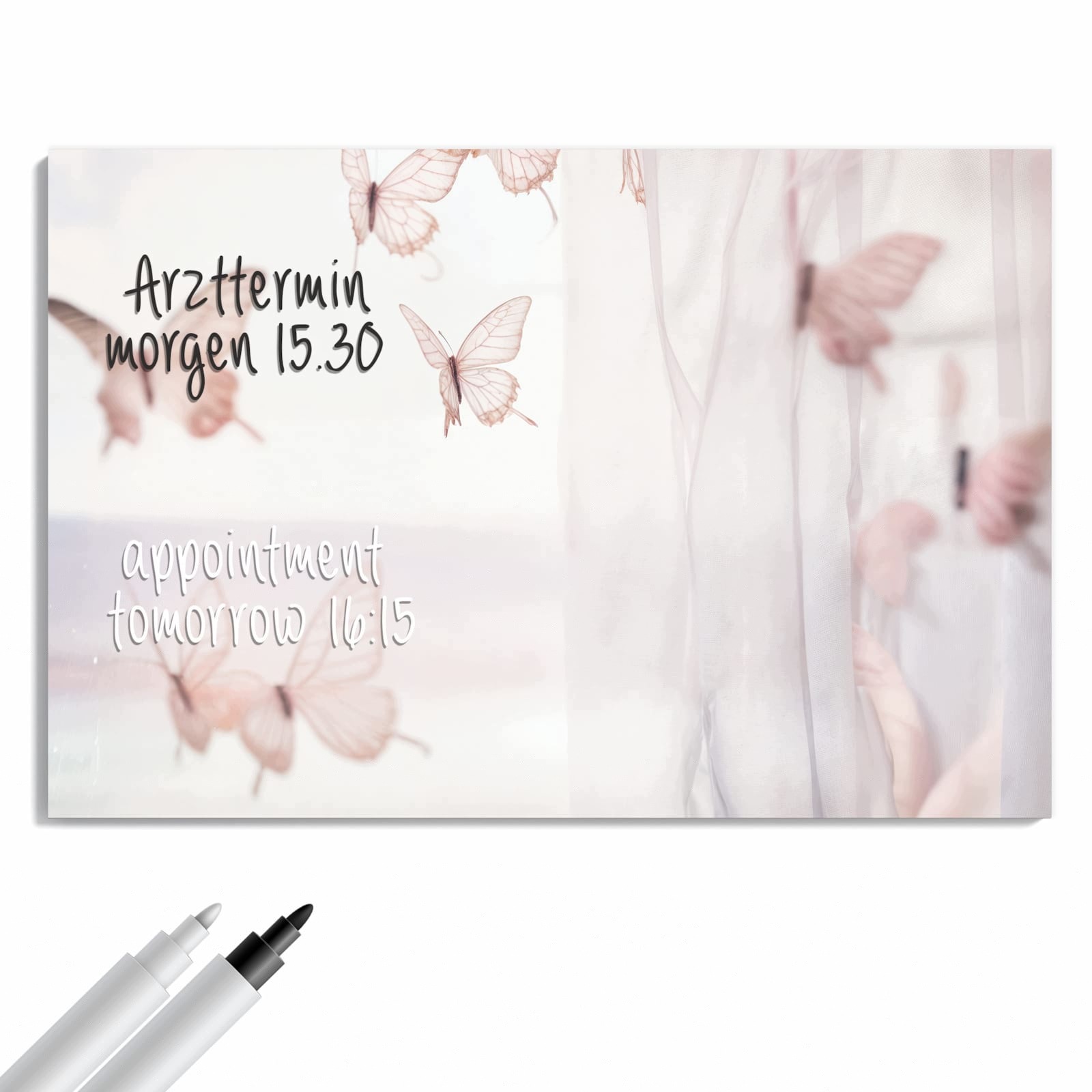 Magnetická tabule – obraz na zeď Motýli na závěsu | 60 × 40 cm