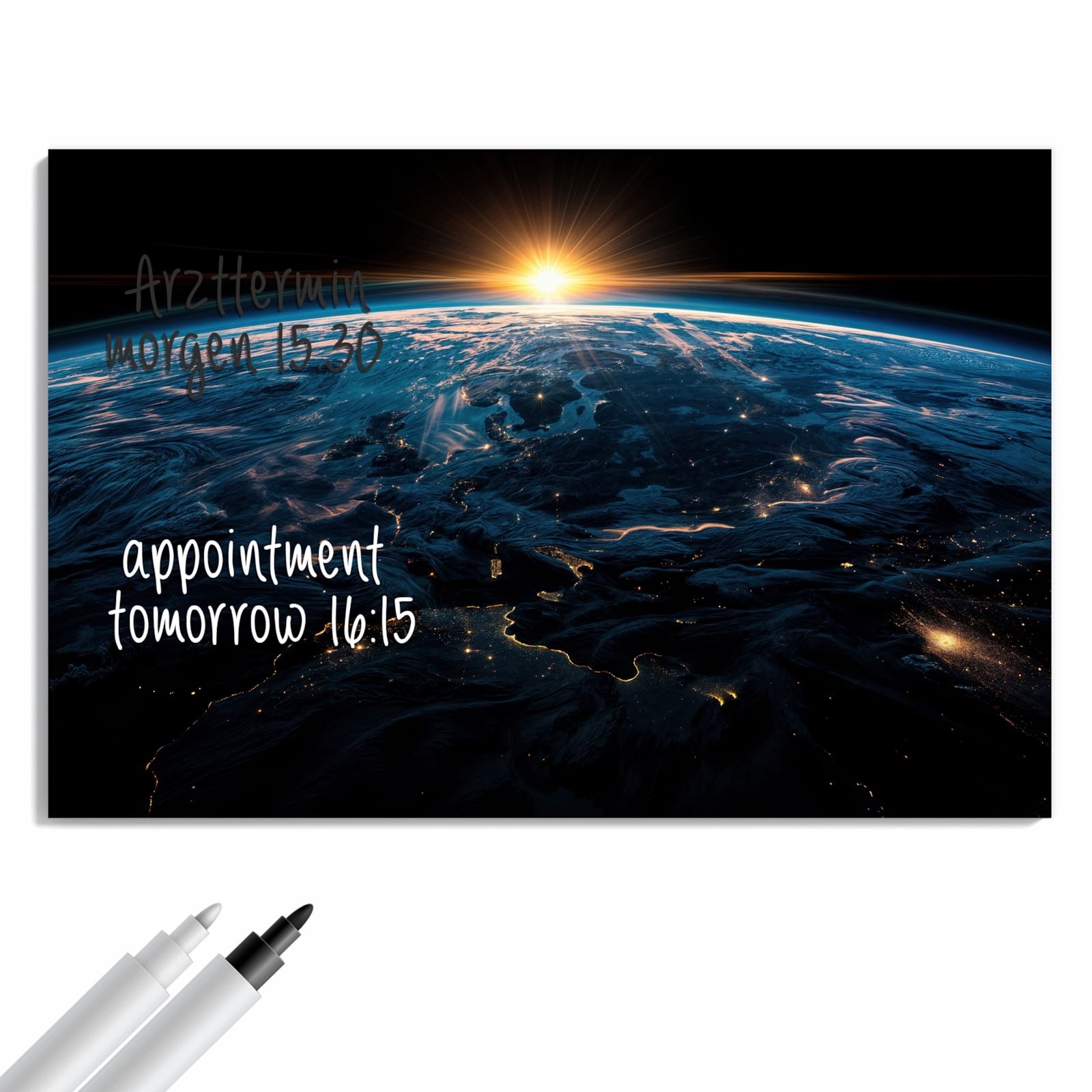 Magnetická tabule – obraz na zeď Východ slunce Země panorama | 60 × 40 cm