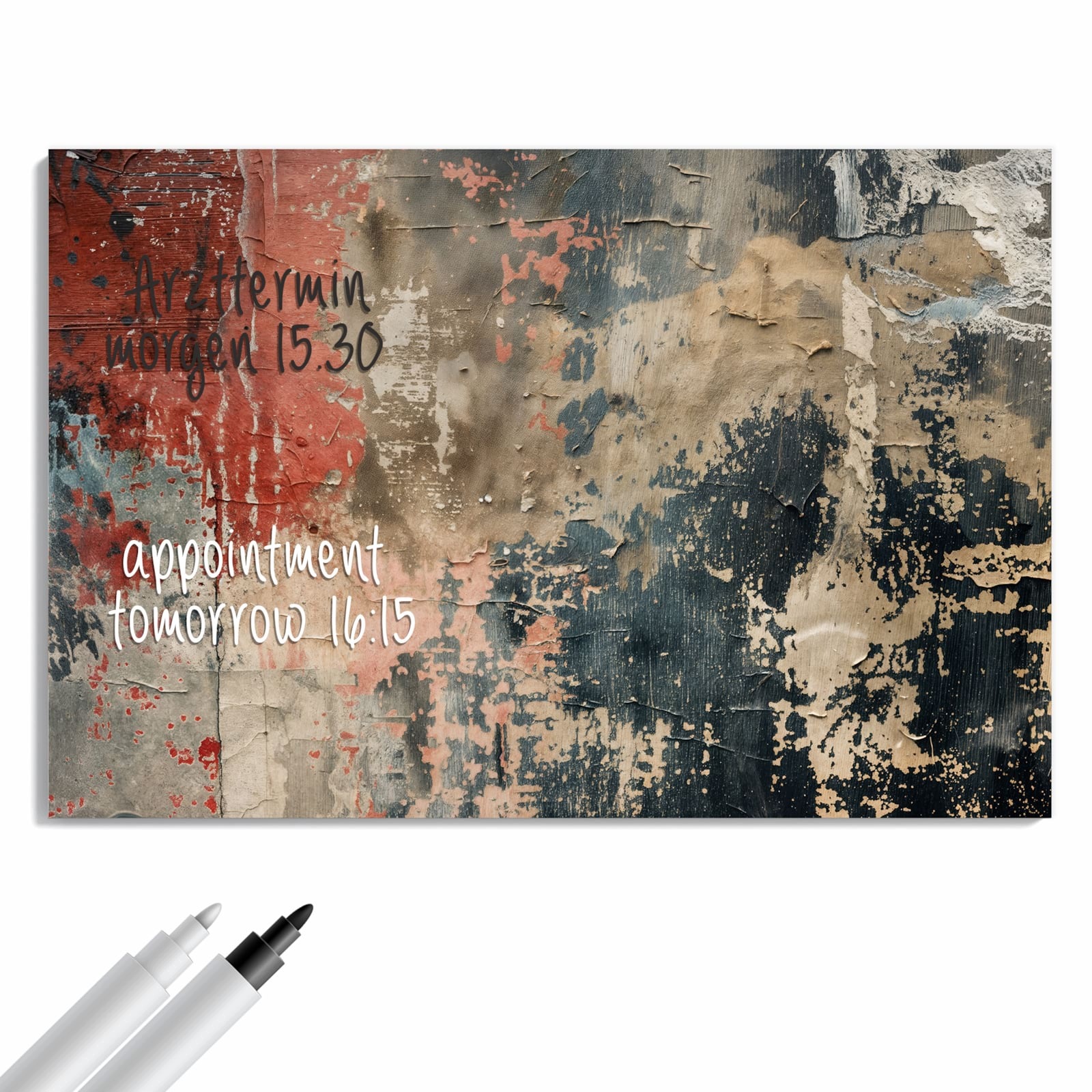 Magnetická tabule – obraz na zeď Odlupující se barva – motiv 2 | 60 × 40 cm
