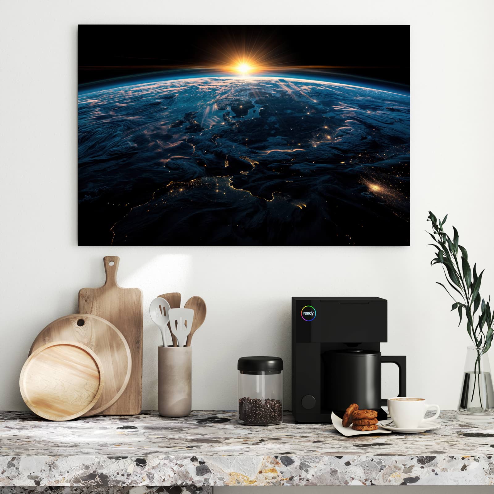 Magnetická tabule – obraz na zeď Východ slunce Země panorama | 90 × 60 cm