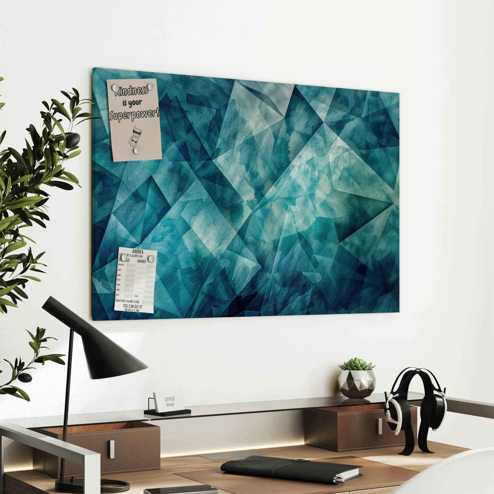 Magnetická tabule – obraz na zeď Abstraktní geometrie | 90 × 60 cm