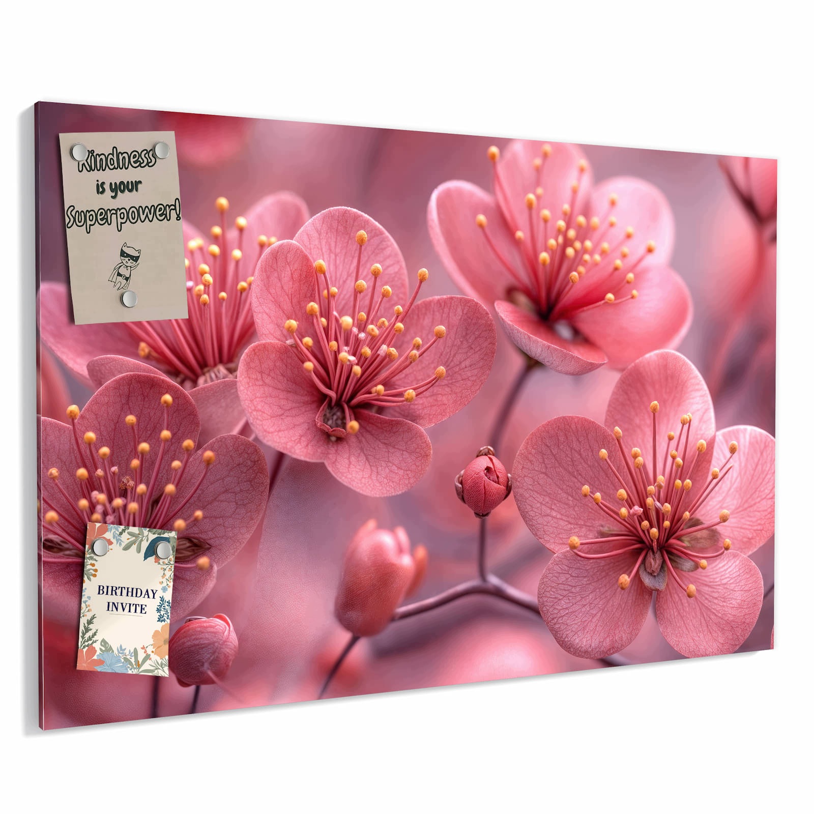 Magnetická tabule – obraz na zeď Květiny třešní – motiv 2 | 60 × 40 cm