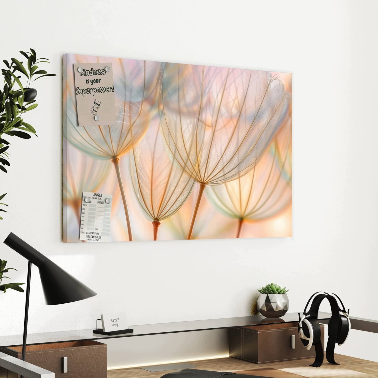 Magnetická tabule – obraz na zeď Podzimní listy – motiv 2 | 60 × 40 cm