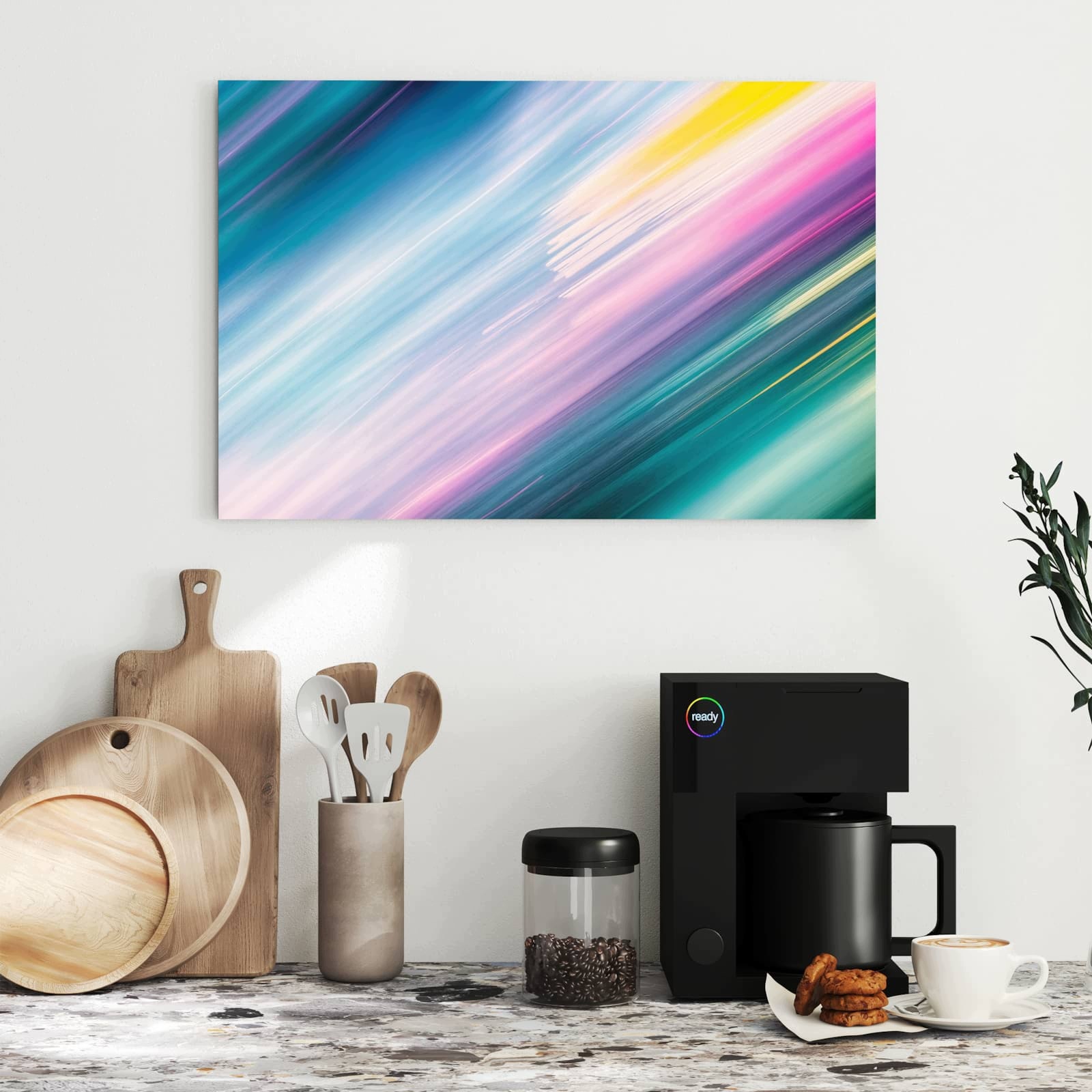 Magnetická tabule – obraz na zeď Barevný pruhovaný vzor | 60 × 40 cm